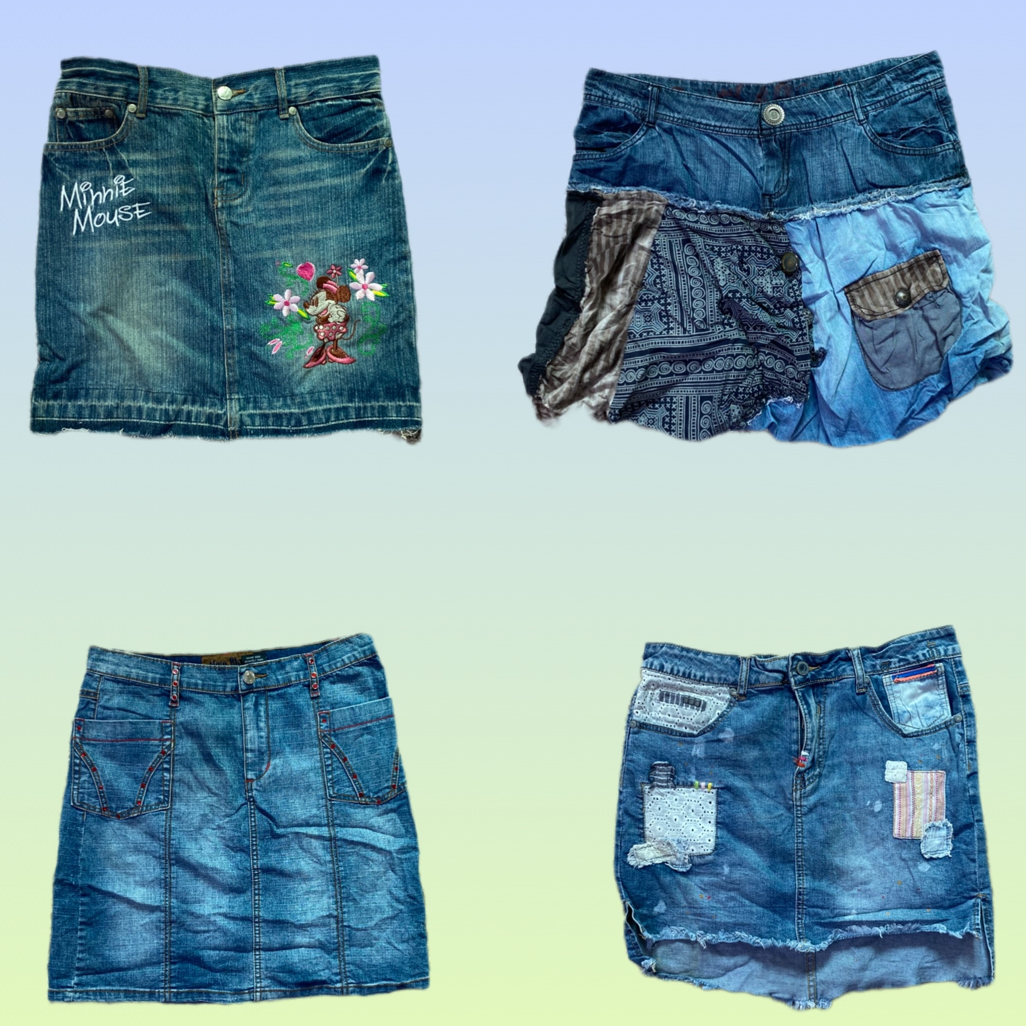 Y2K Retro-Style Denimröcke (TS-1351)