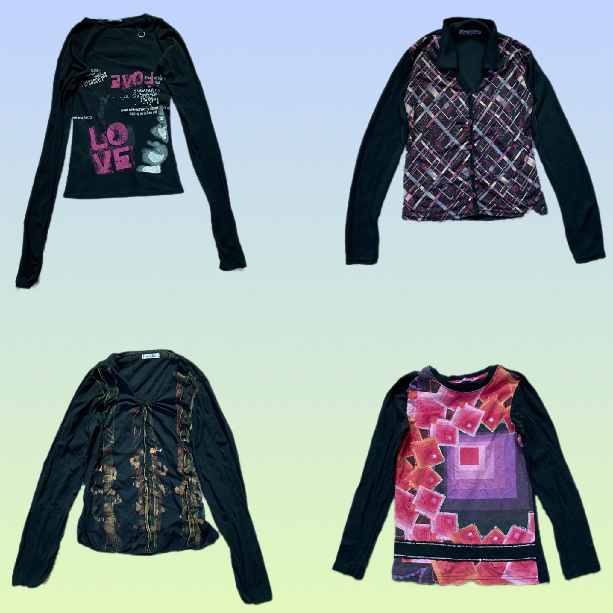 Y2K Velvet Crush Full Sleeve Tops (TS-1352)