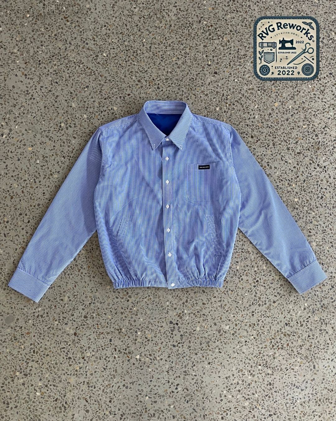 Upcycled Elastic Hem Shirt