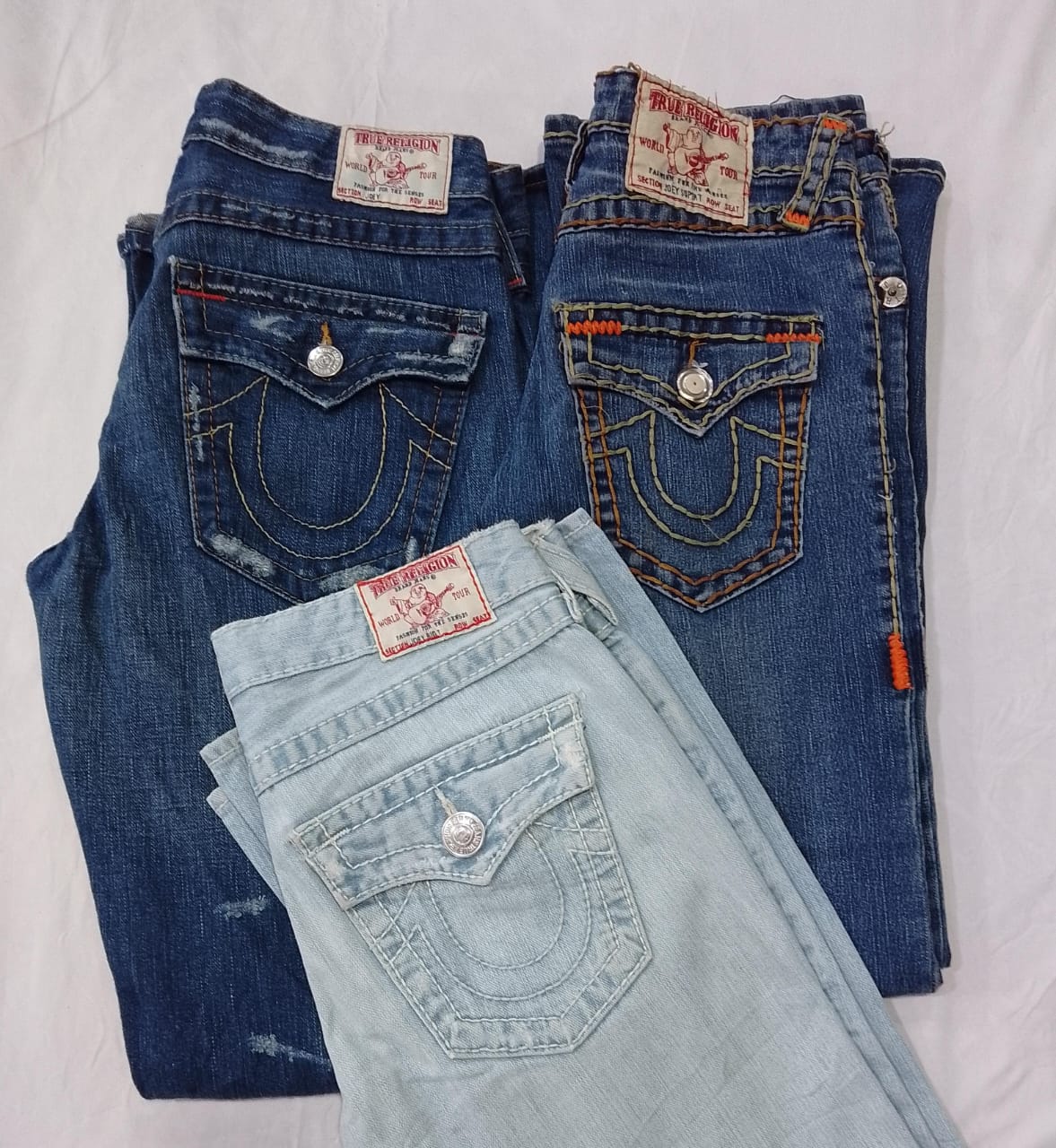 Pacote de Jeans Flare e Straight Vintage True Religion CR5454
