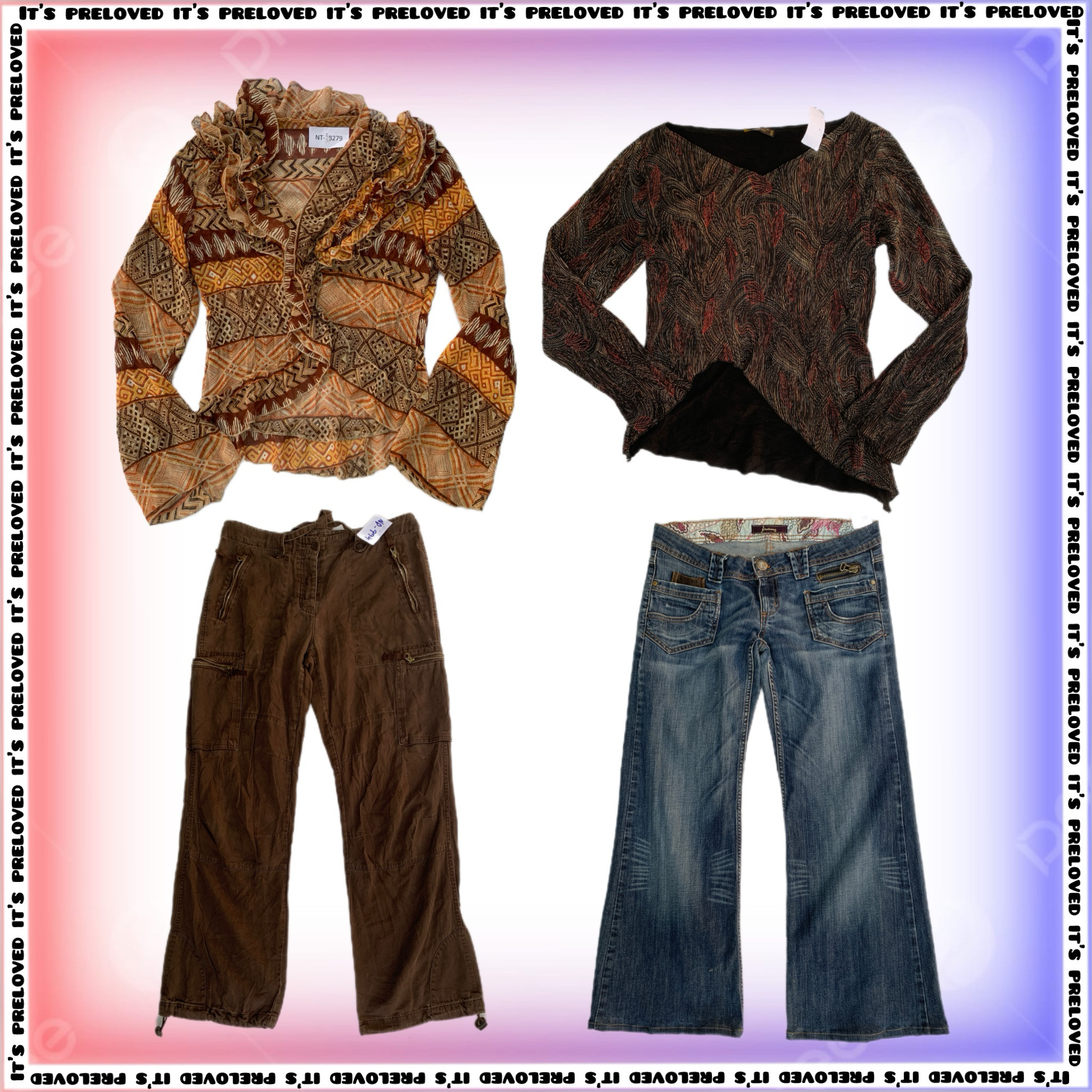 Mix de tops et pantalons automne Y2k (SS-1552)