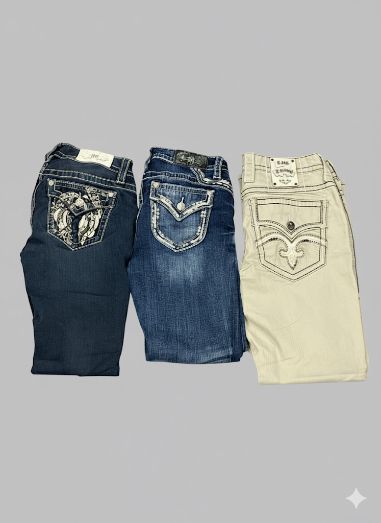 Miss Me / True Religion / Rock Revival Mischbundle Jeans – RF#0021