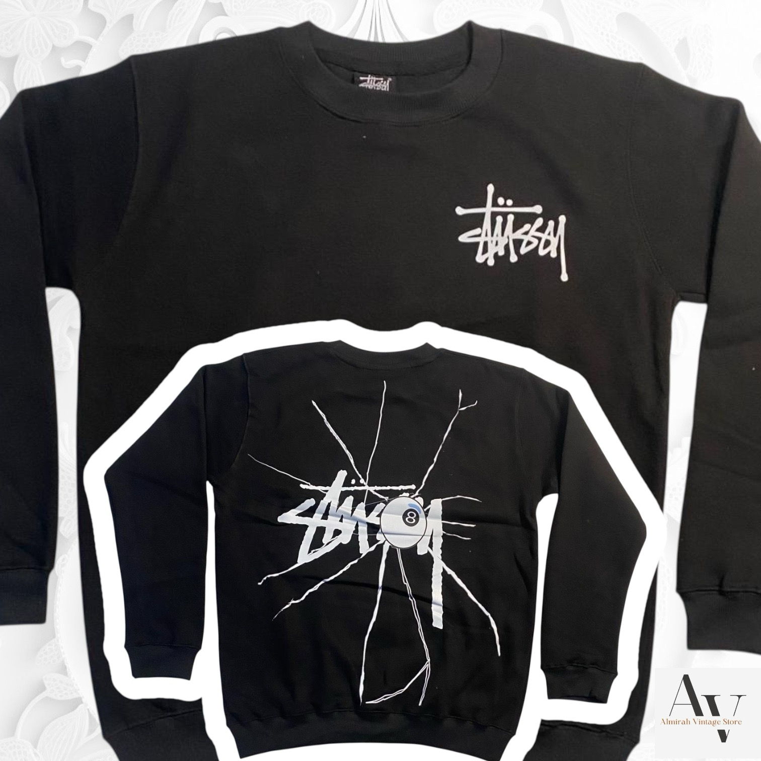Stussy rework style shattered sweatshirts
