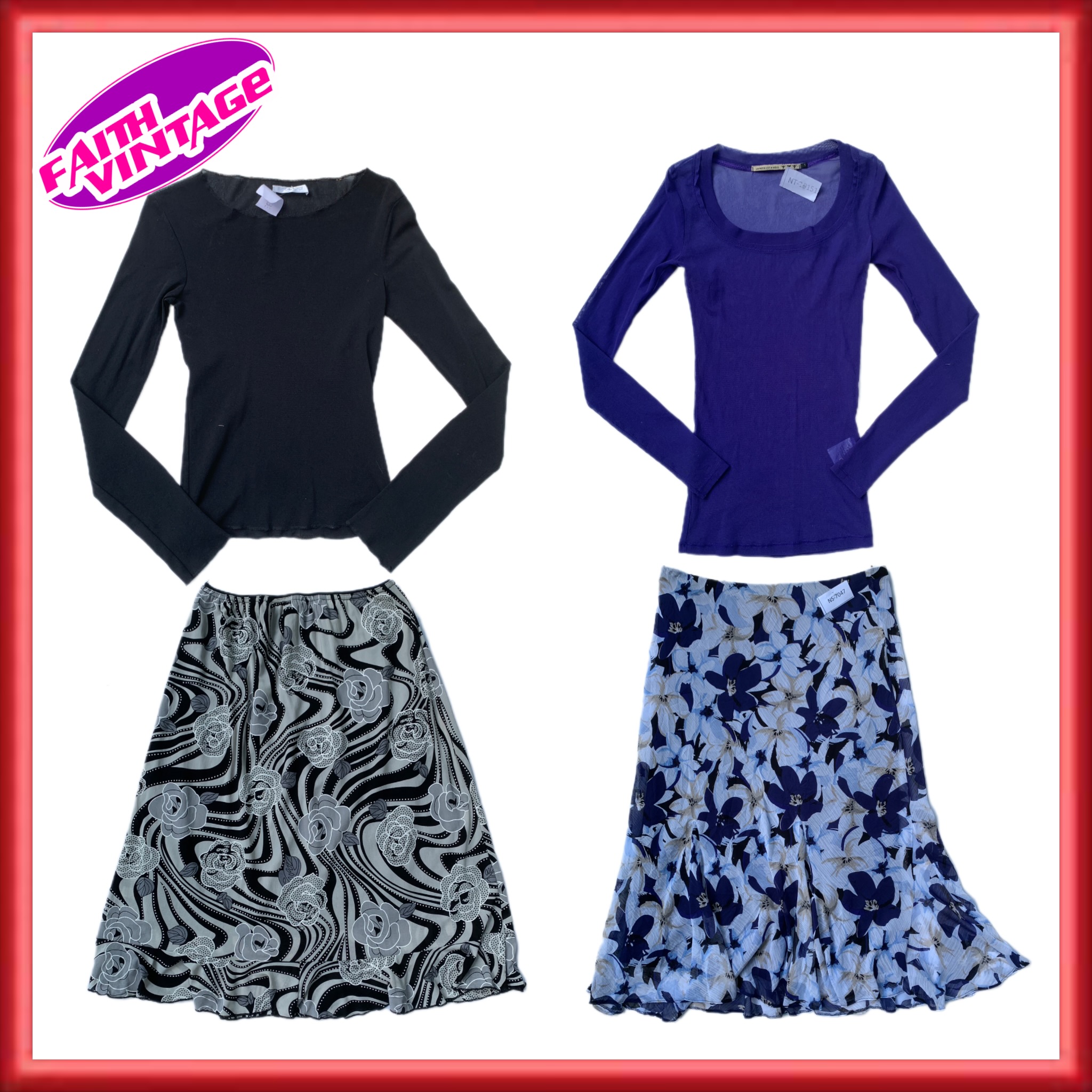 Moderne Mesh-Oberteile und Röcke Mix (FV-029)