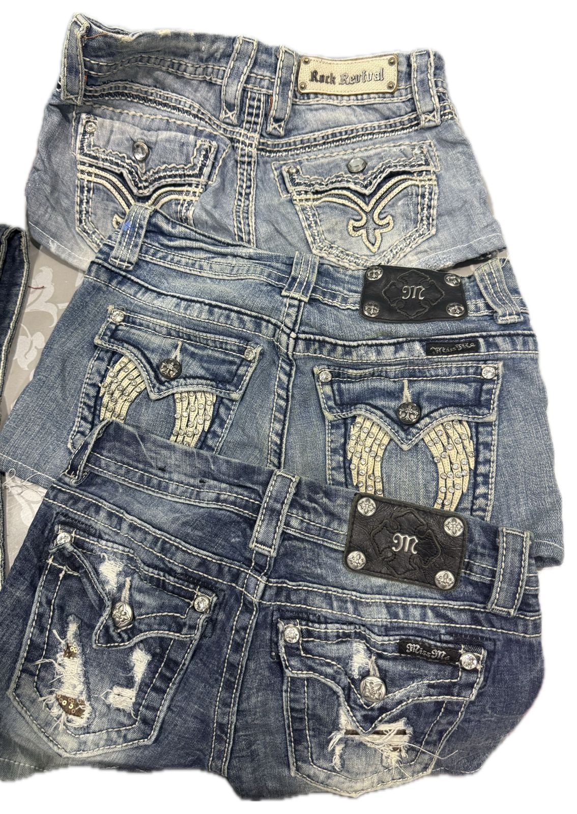 Miss me rock revival true religion shorts / s2