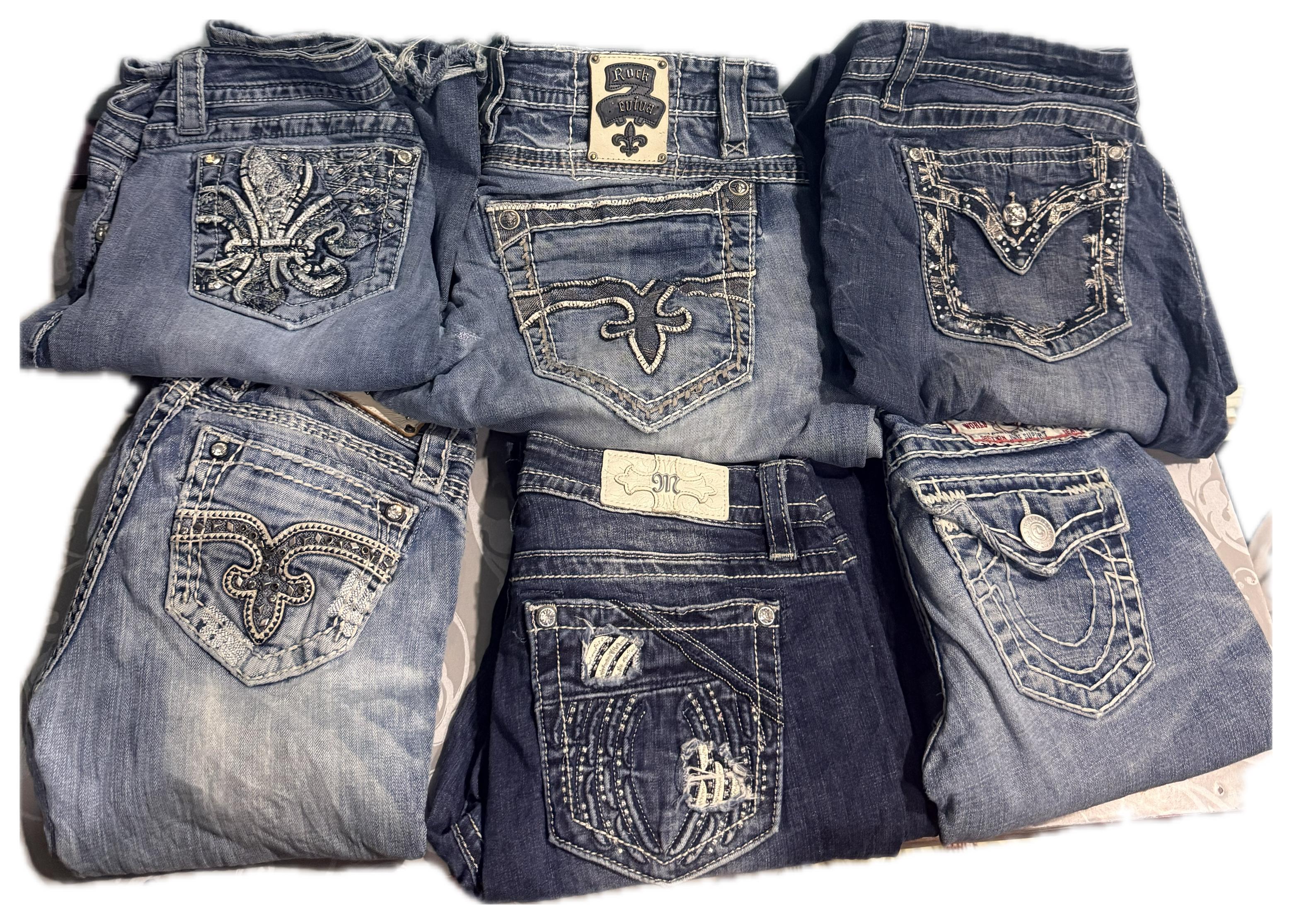 Miss me flared jeans and rock revival /F1