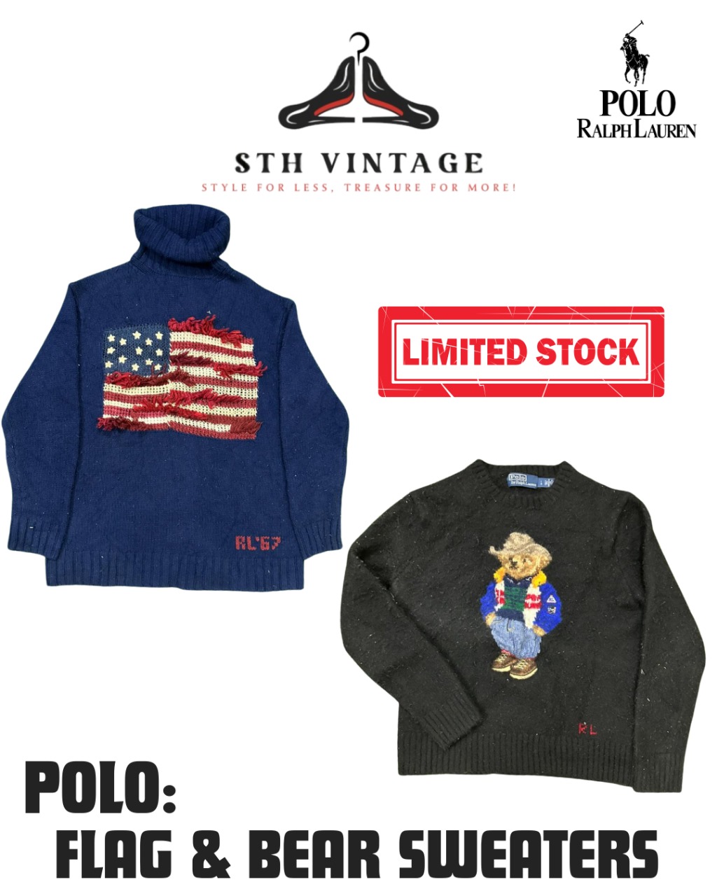 Maglioni Premium Polo Flag & Bear