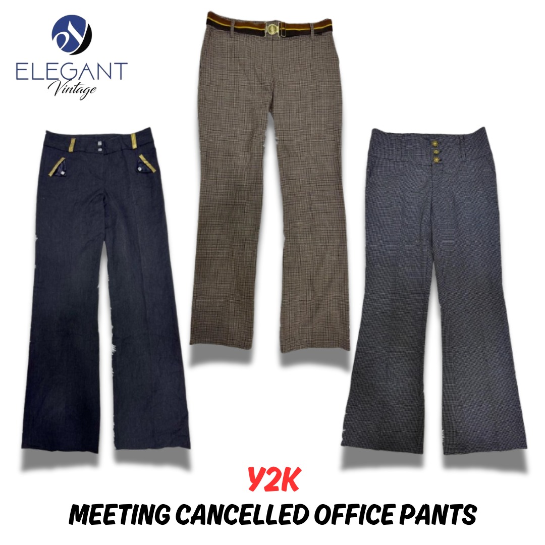 Y2K Meeting Cancelled Office Pants - EV0383