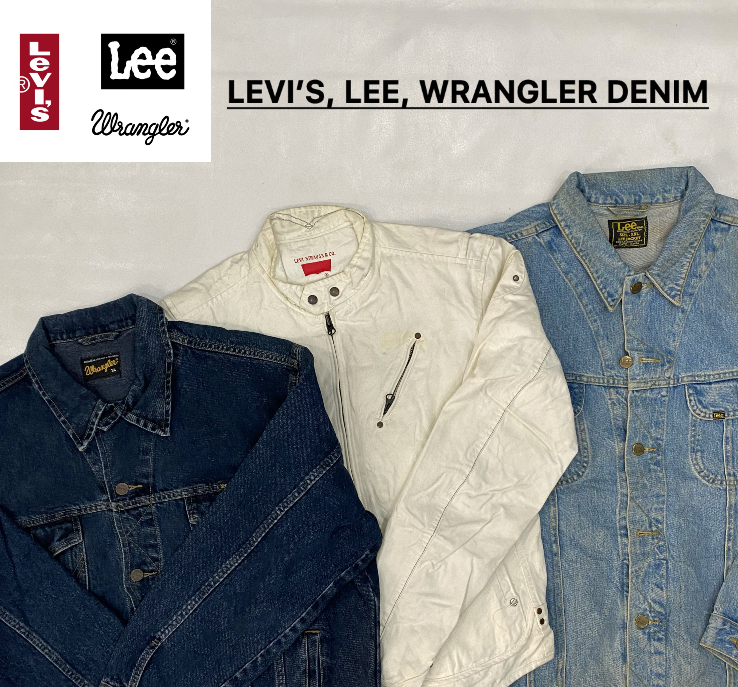 Branded Lee, Wrangler, Levi’s Denim Jacket