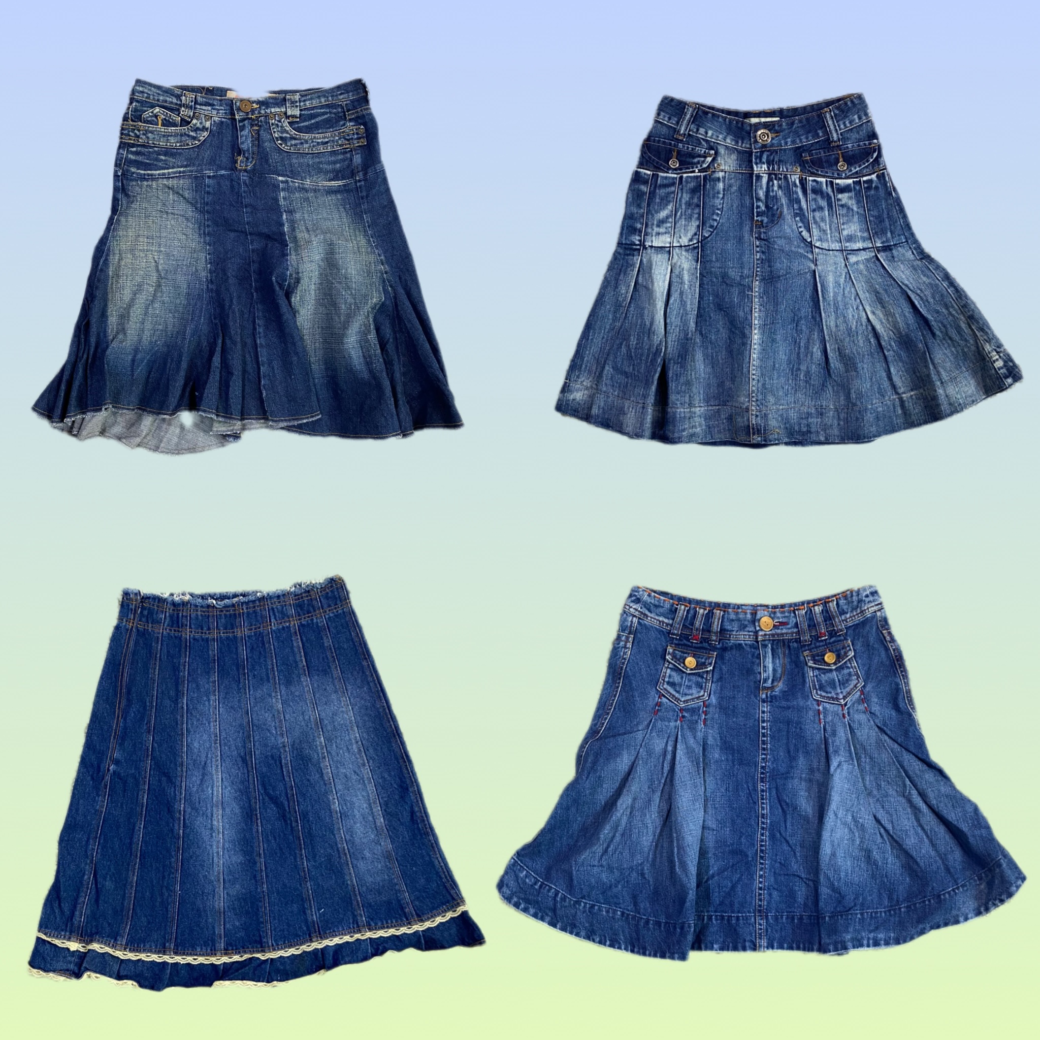 Y2K Denim Midi skirts (TS-1377)