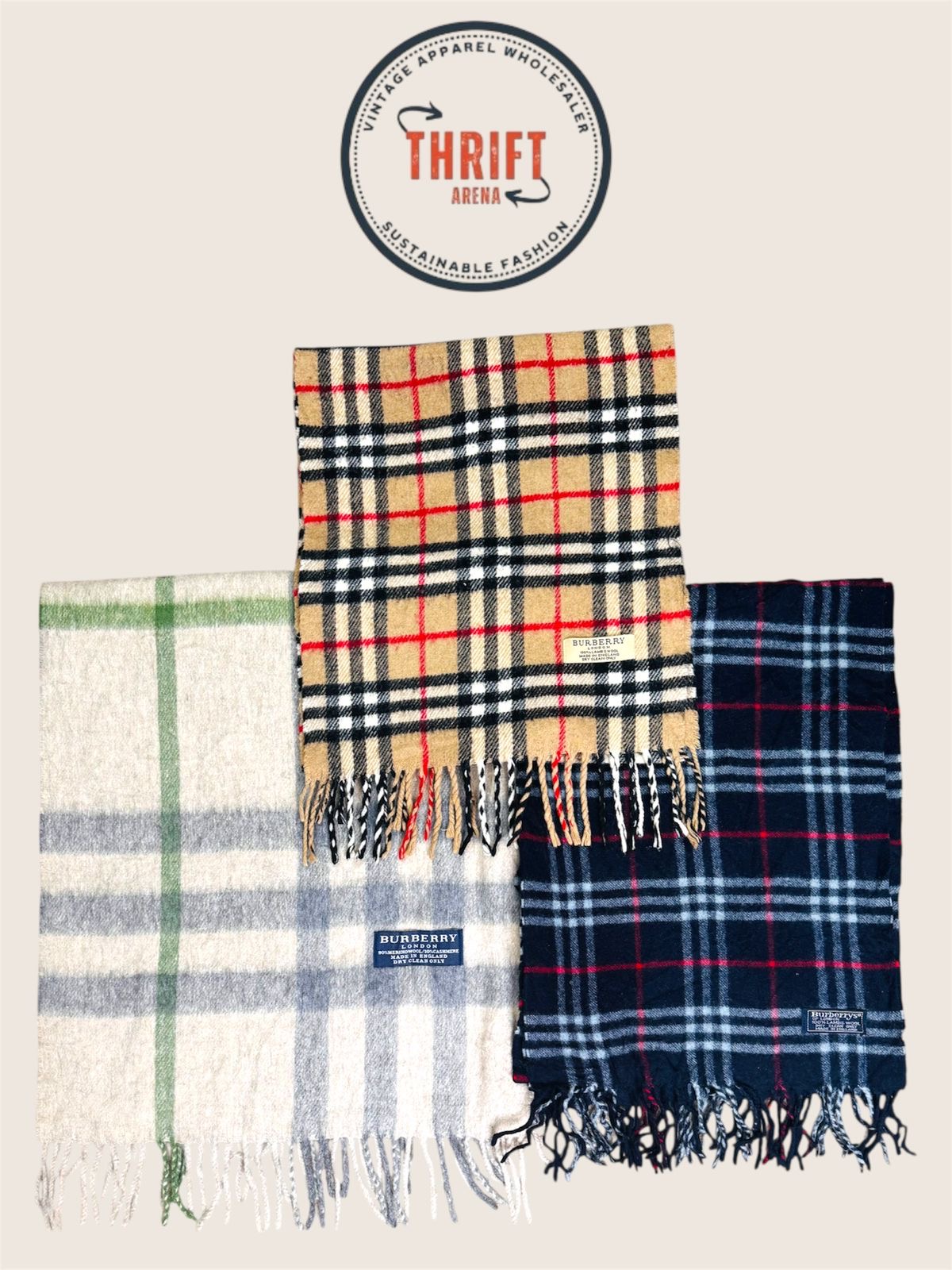 T2038 Burberry Scarves 🧣 100% Authentic Cashmere/Wool