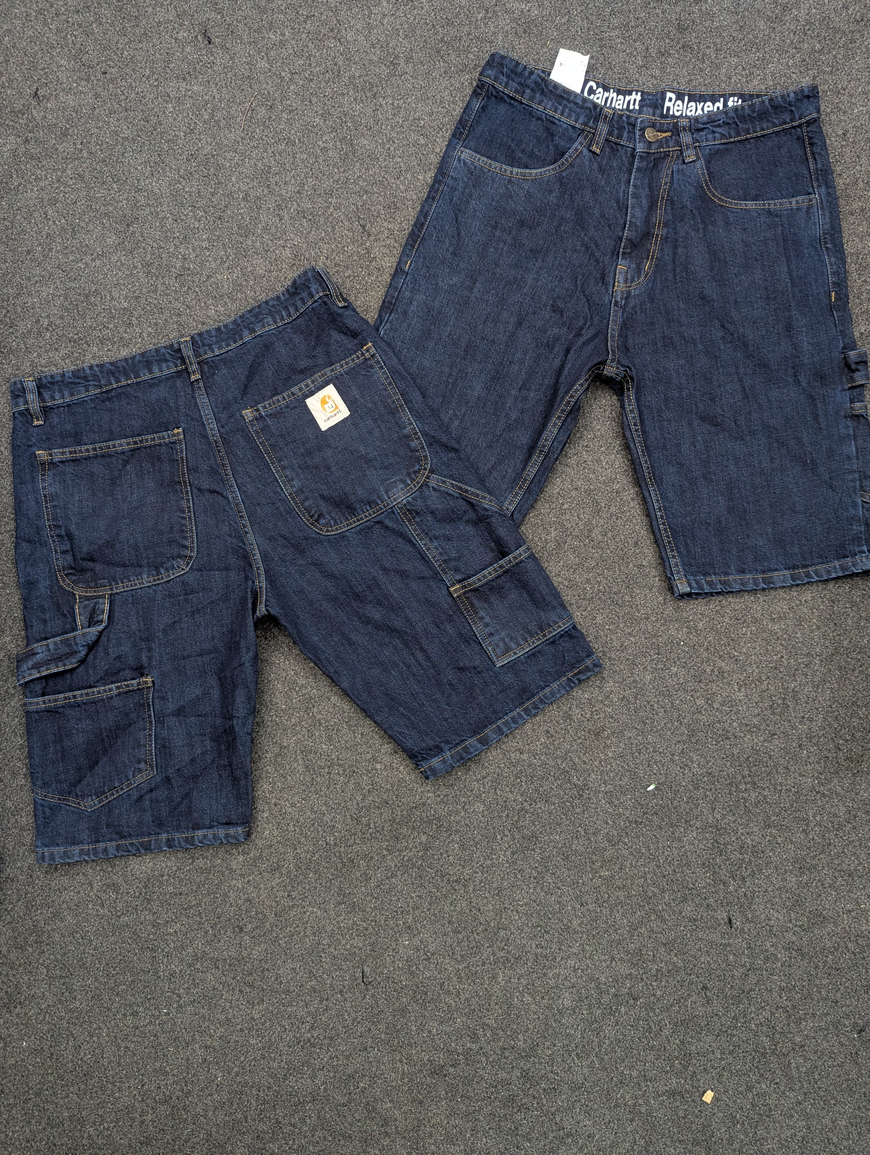 Shorts Vintage Carhartt Azul Escuro Estilo Rework