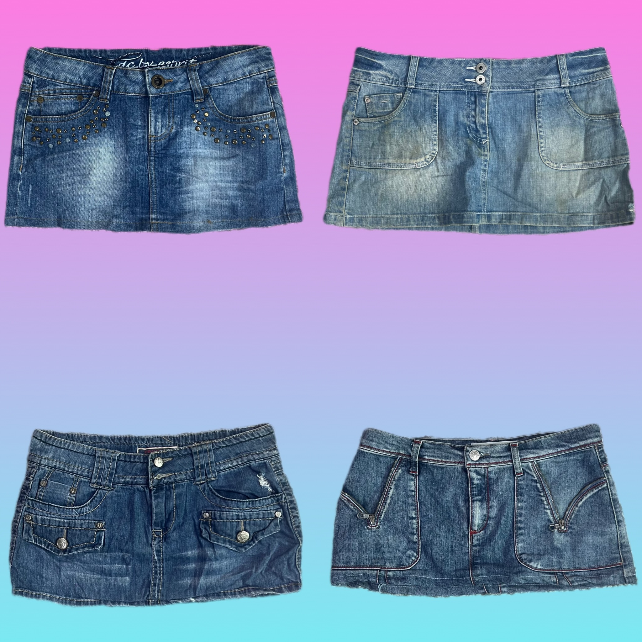 Y2K denim mini skirts (TH:011)