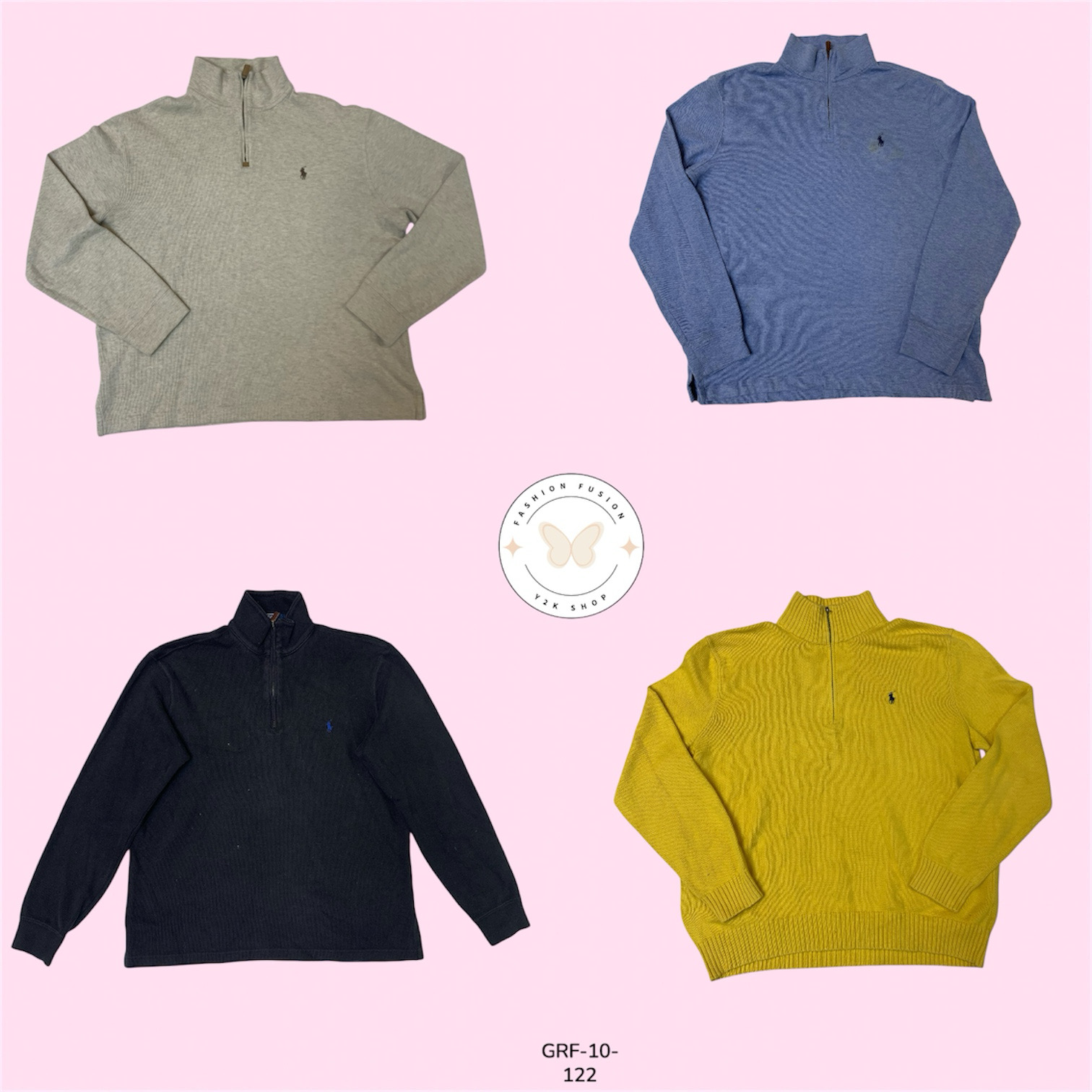 Quarter-Zip Polo Shirt – Casual Elegance with a Modern Edge (GRF-10-122)