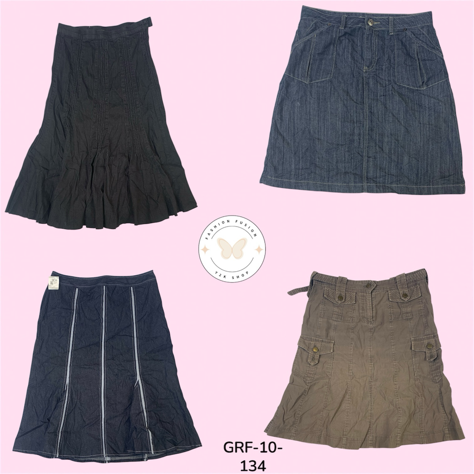 High-Waist Denim Maxi Skirt – Timeless Wardrobe Essential (GRF-10-134)
