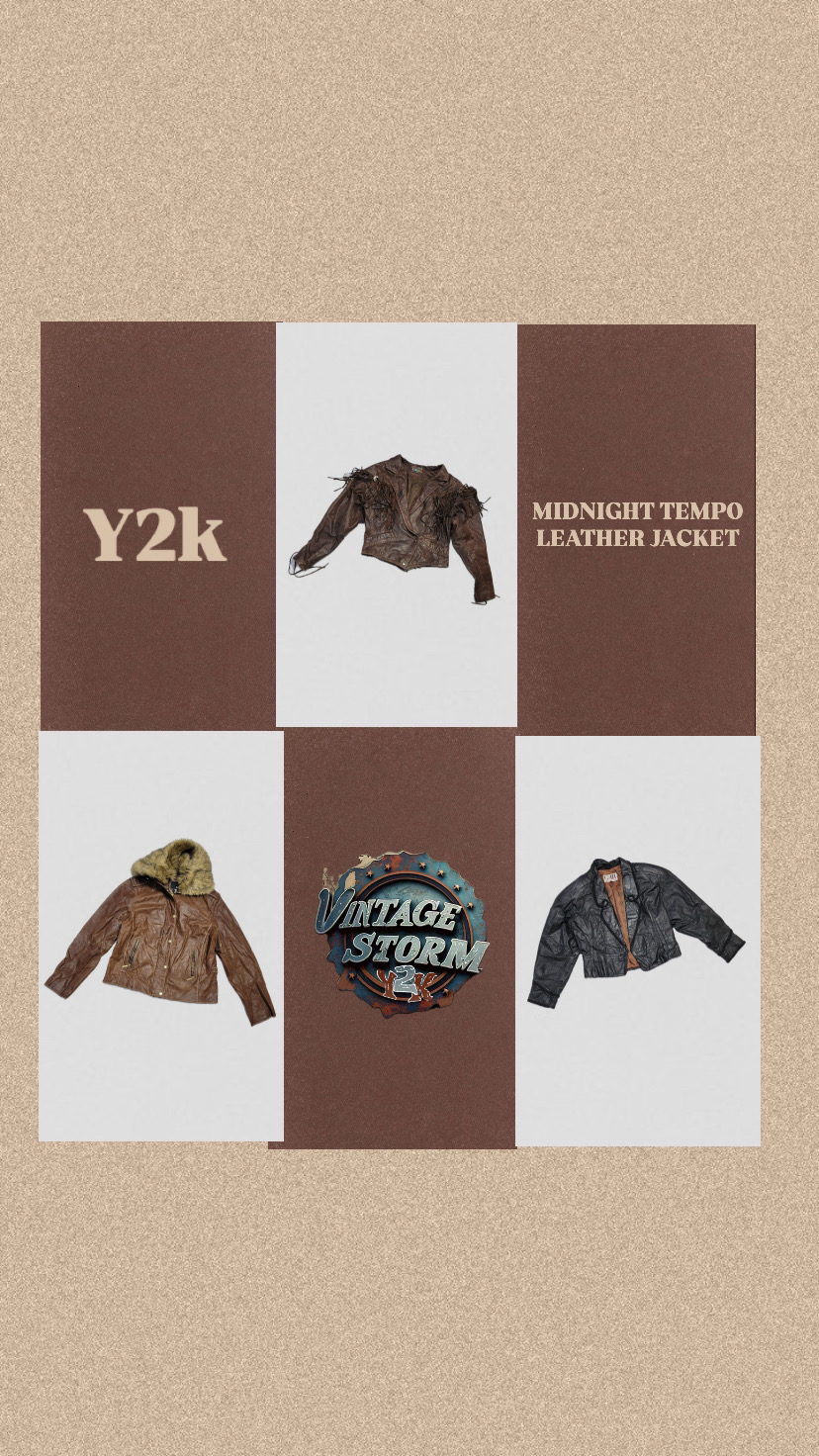 Y2k Midnight Tempo Leather Jacket