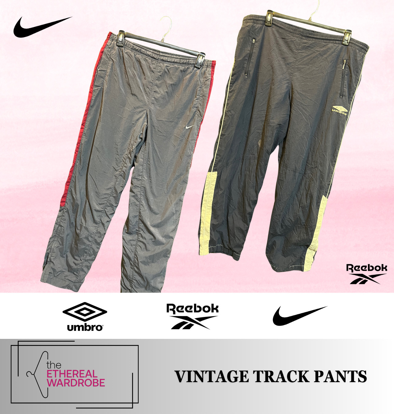 Premium Track Pants including Nike, Umbro, Reebok and other brands