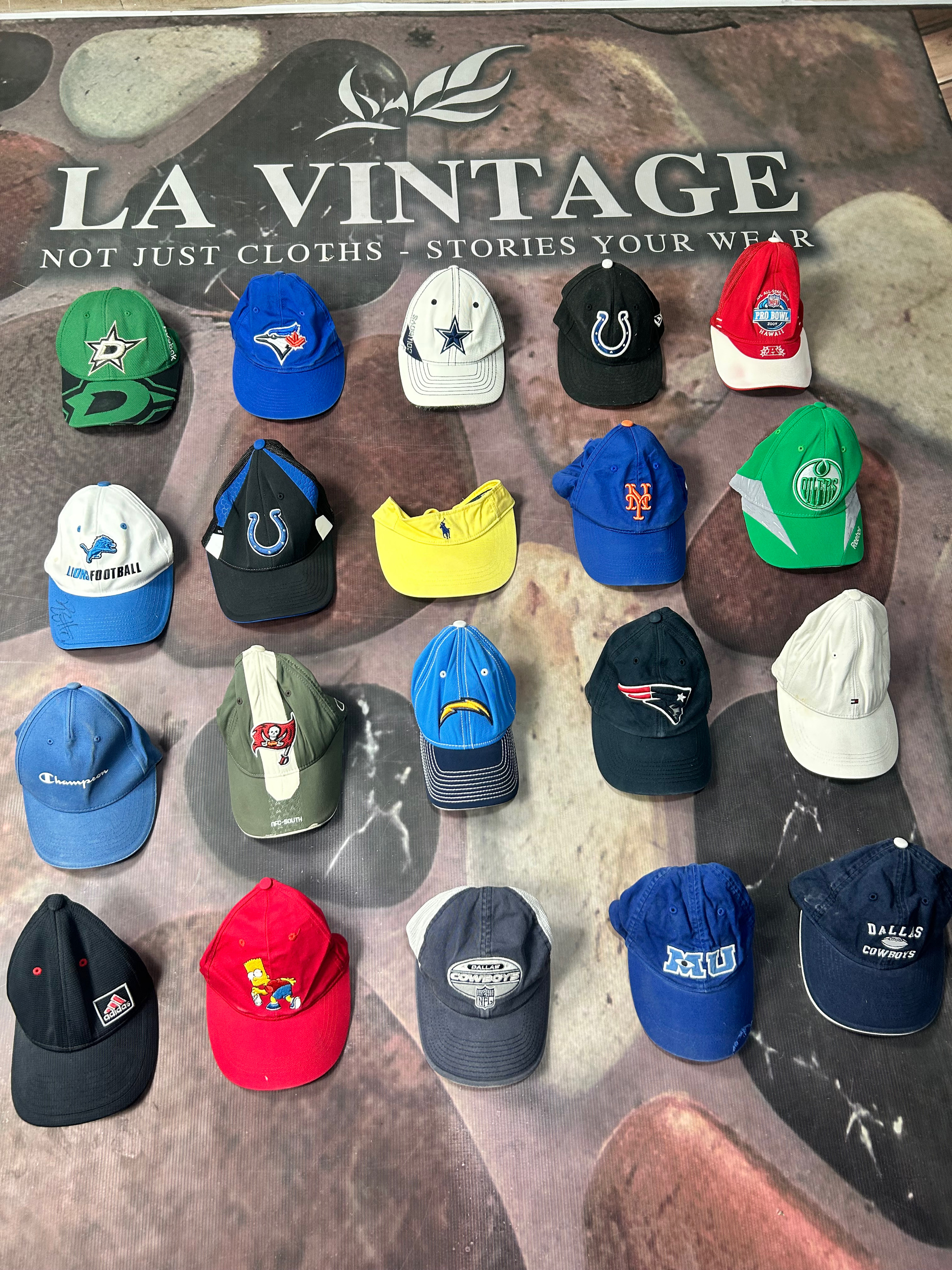 Mix branded caps pro sports