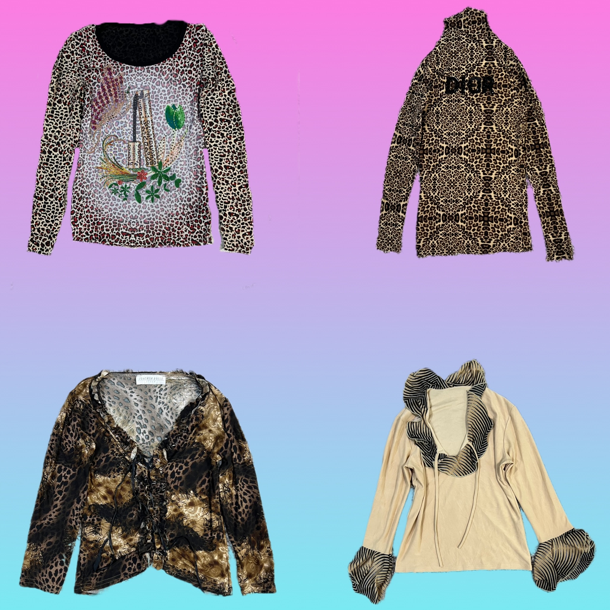 Y2K Animal vibe Tops de manga larga (TH-024)