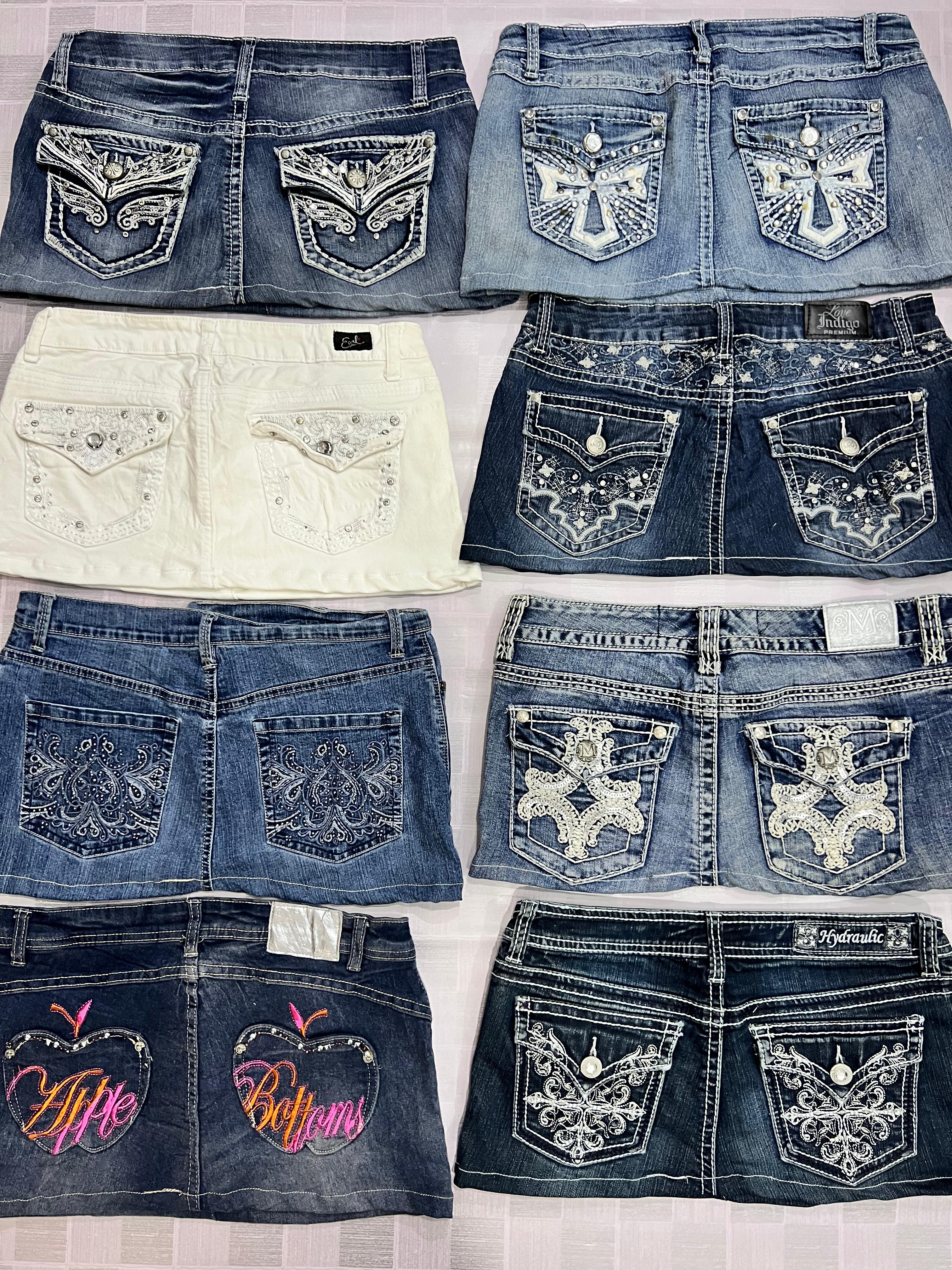 Gonne Mini Riciclate Femminili R180 Decorate