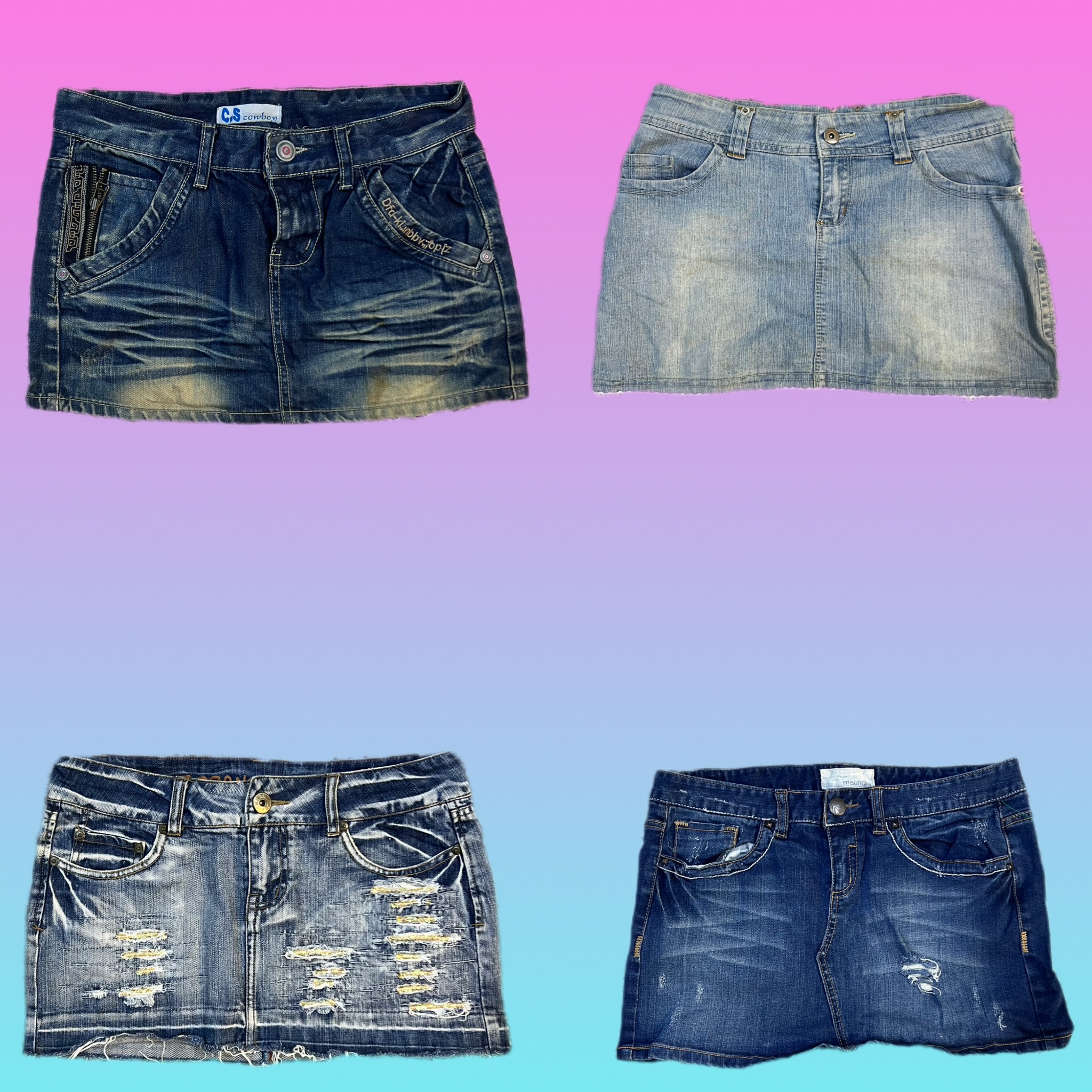 Y2L Unique Denim Mini Skirts (TH-031)