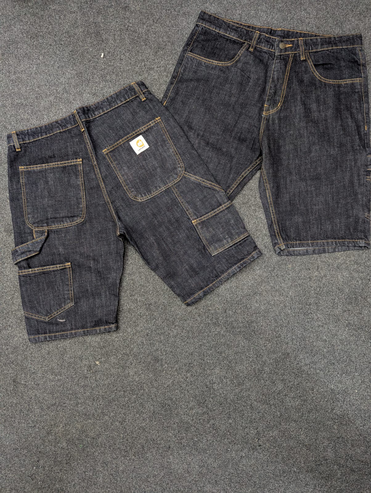 Shorts de style Rework Carhartt gris foncé