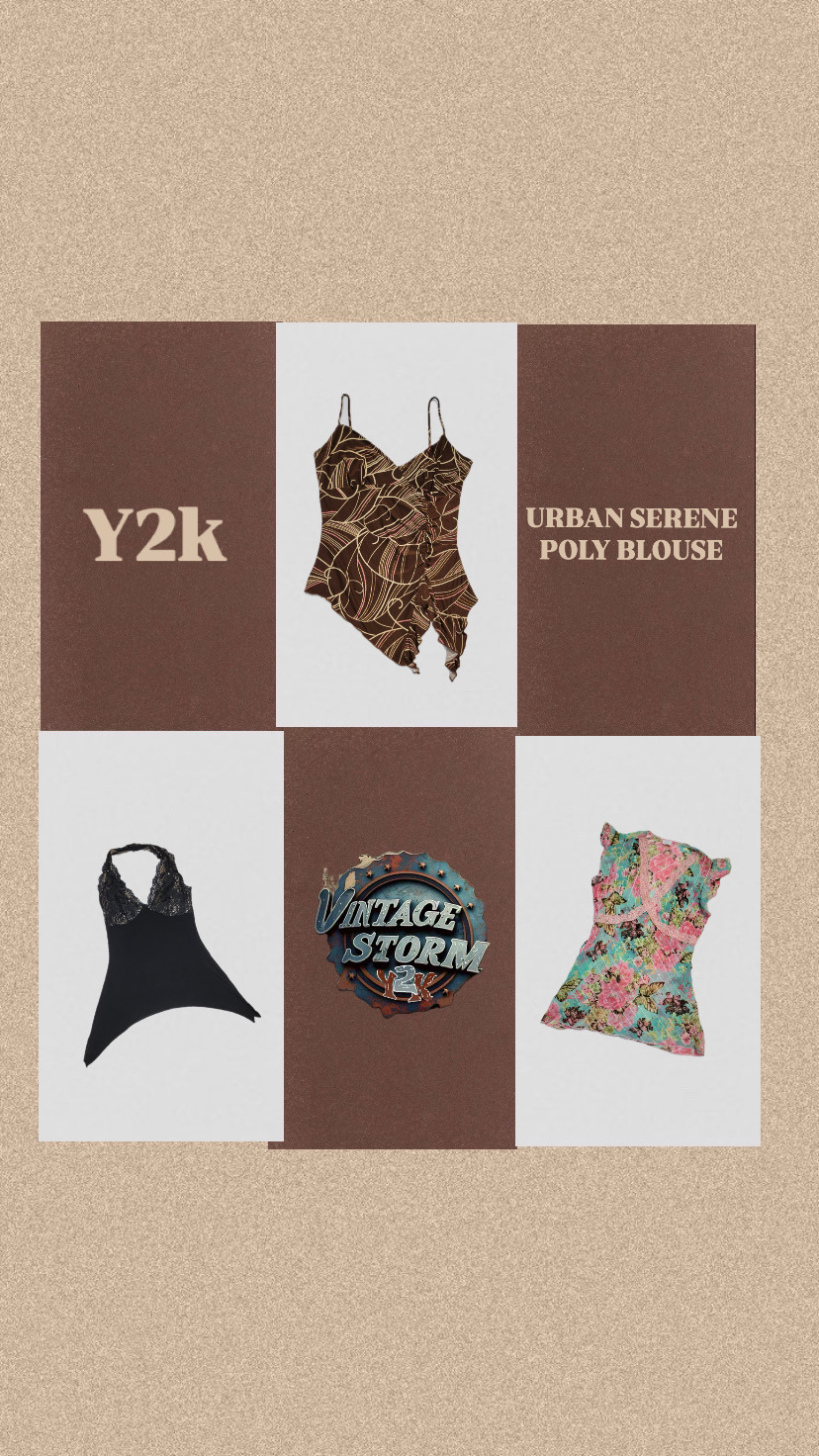 Blusa de Poliéster Serene Y2k