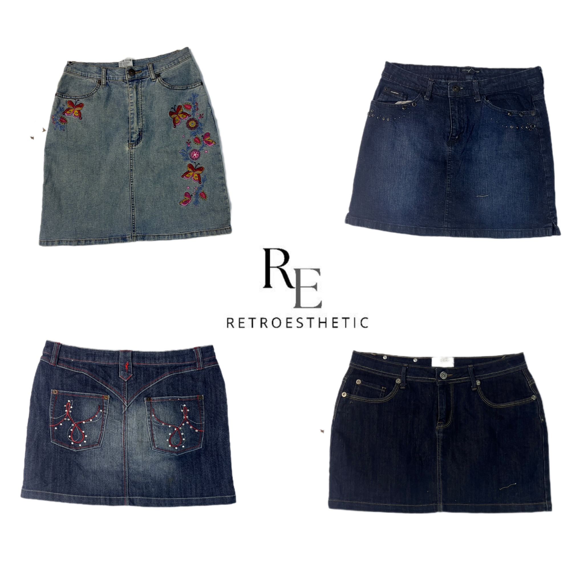 Y2K Britney Era Denim Mini Skirts RE-2382