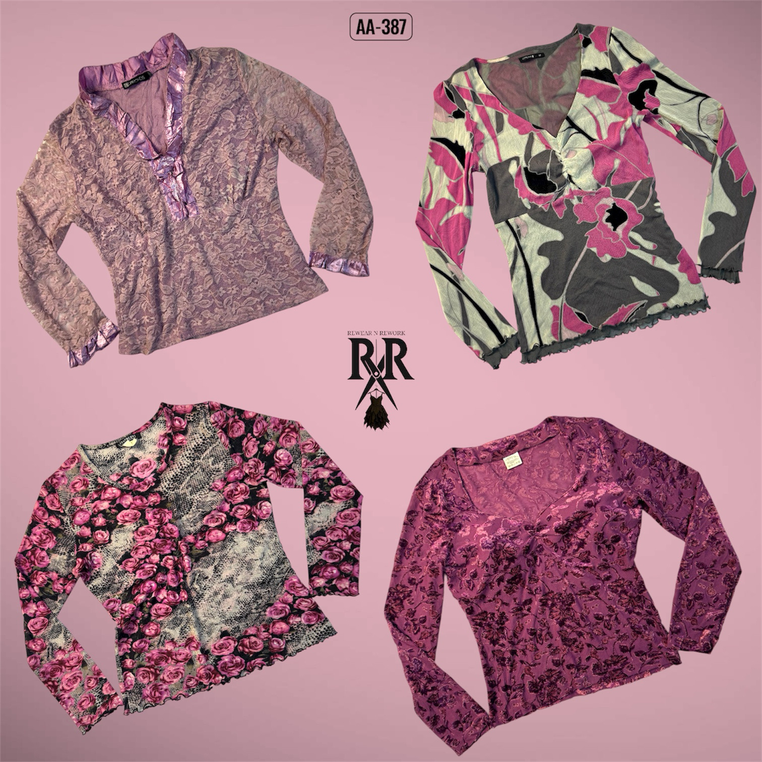 Y2K Baby in Pink Full Sleeve Tops (AA-387)