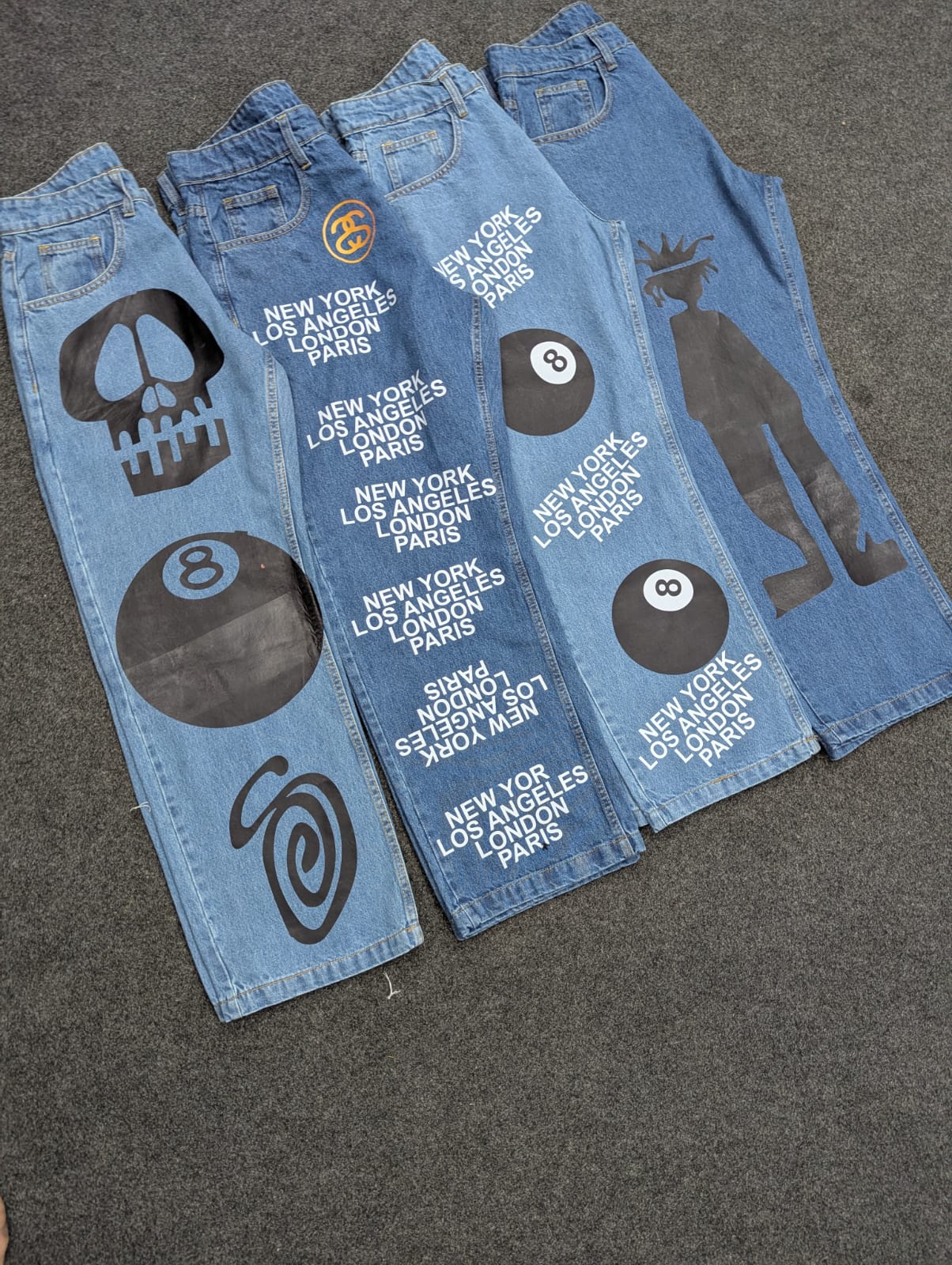 Pantalons Style Réimprimé Stussy