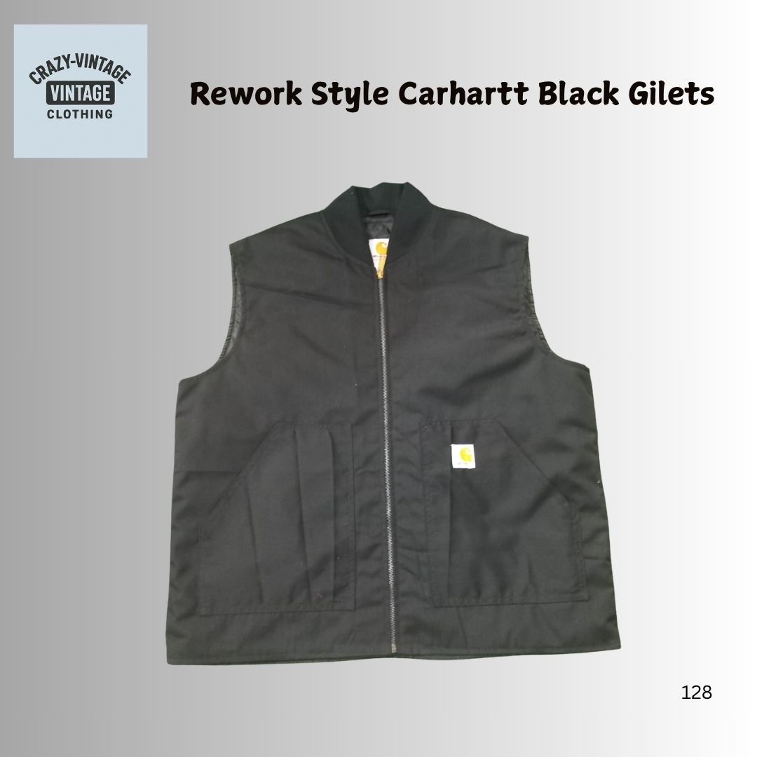 Rework Style Carhartt Black Gilets