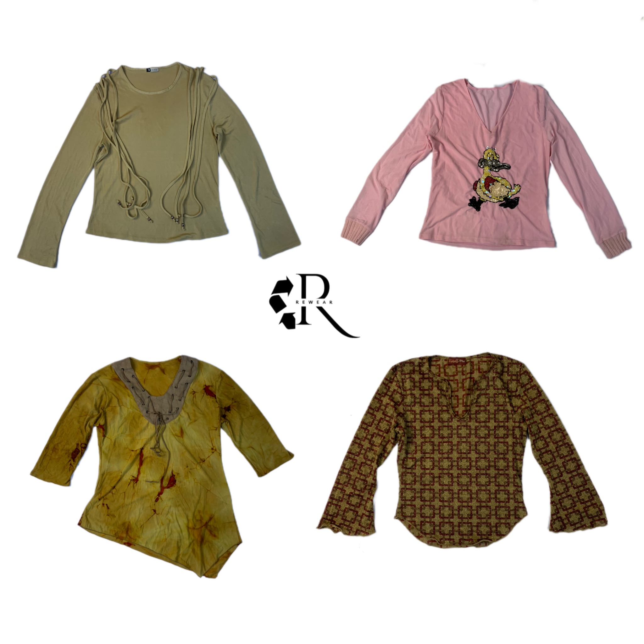 Y2K k Cute Vibe Girls Blusas de Manga Longa Rw-1173