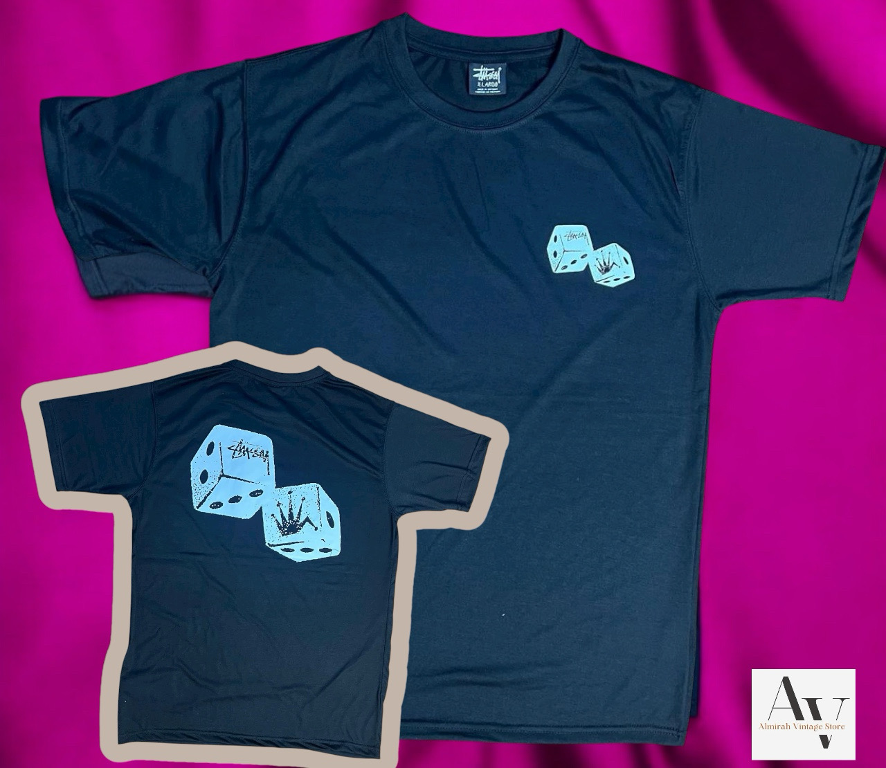 T-shirt Dice de style retravaillé par Stussy