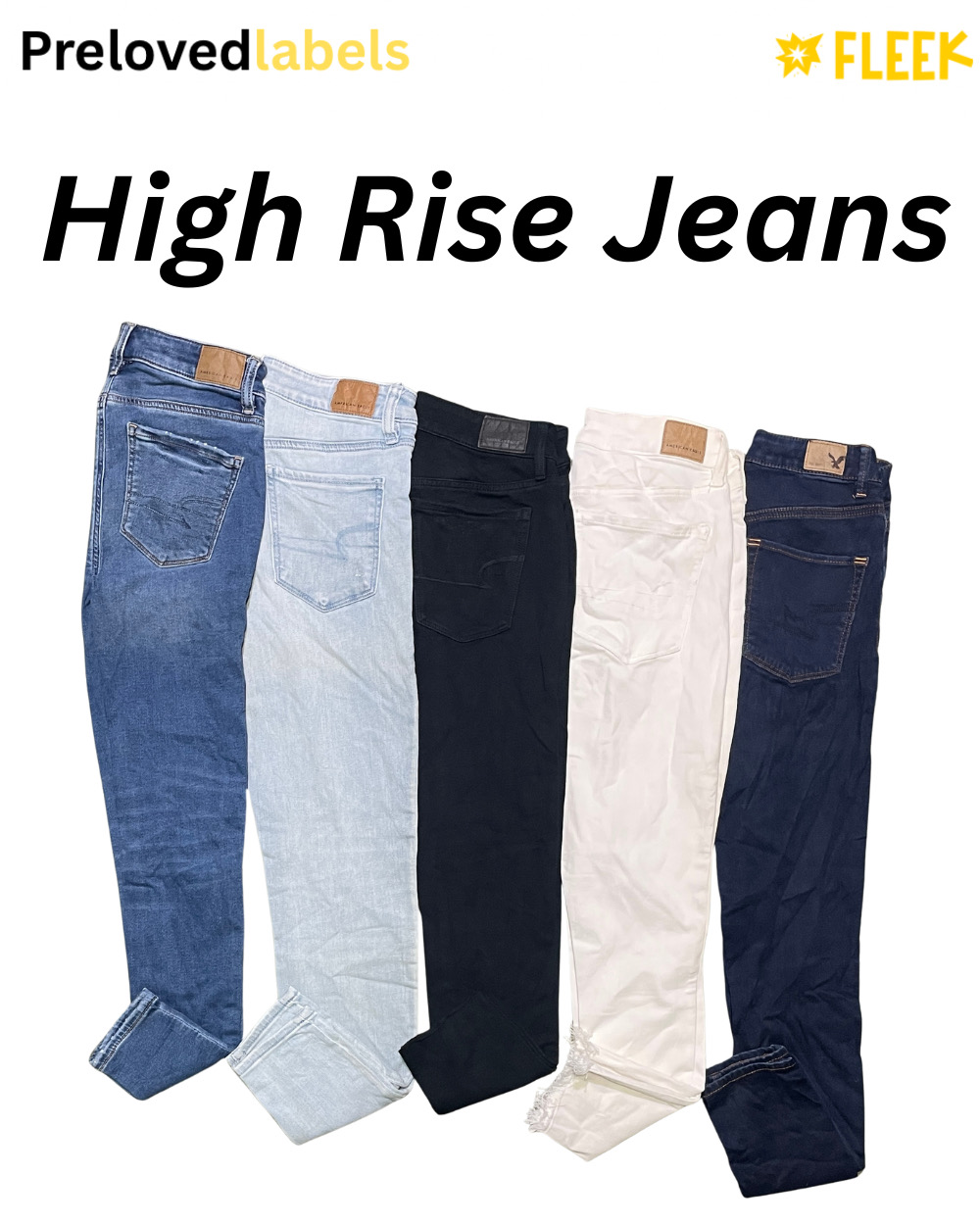 Hochgeschnittene Jeans (Wcv: 1117)