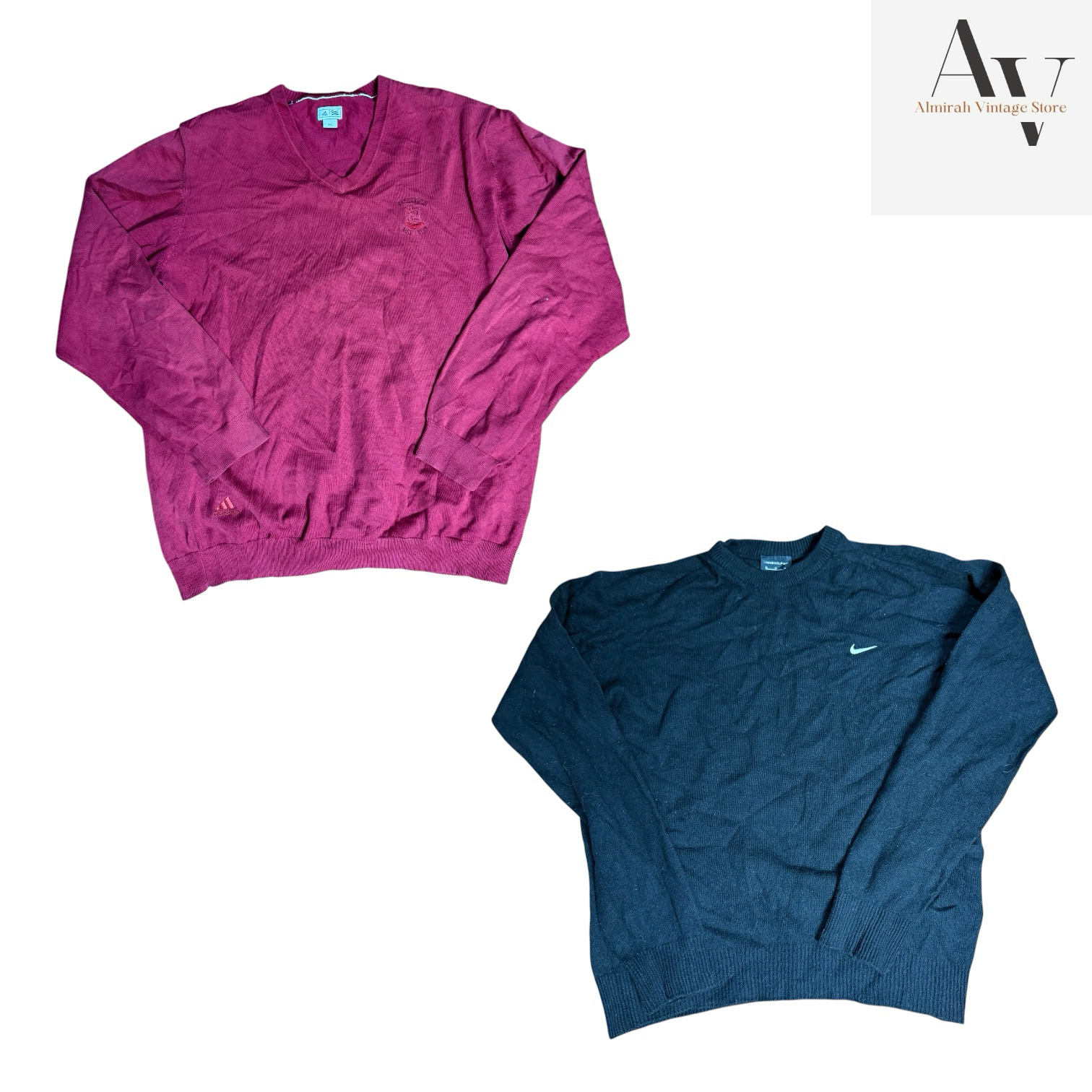 Adidas and Nike sweaters