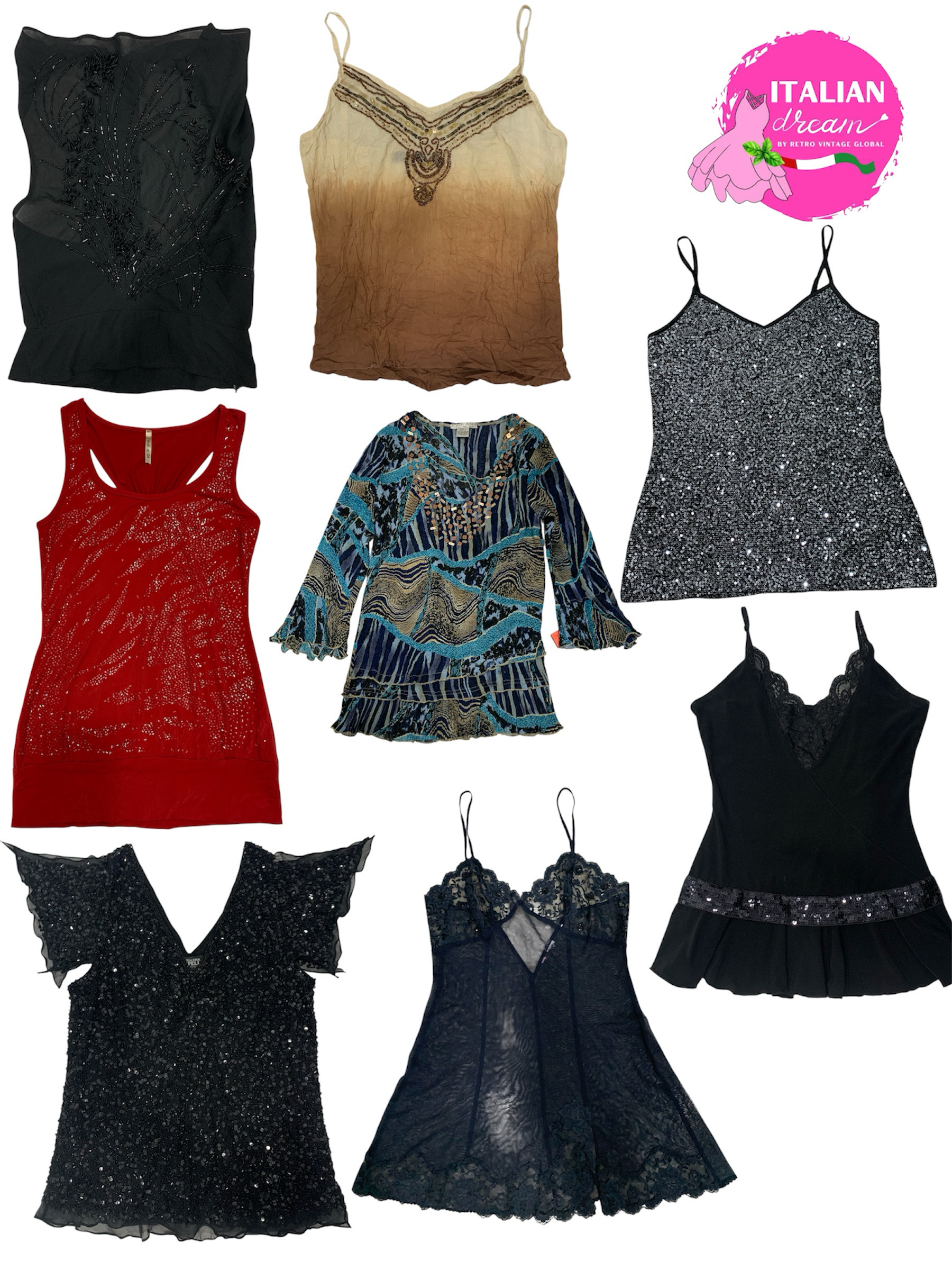 sequência y2k e blusas com contas