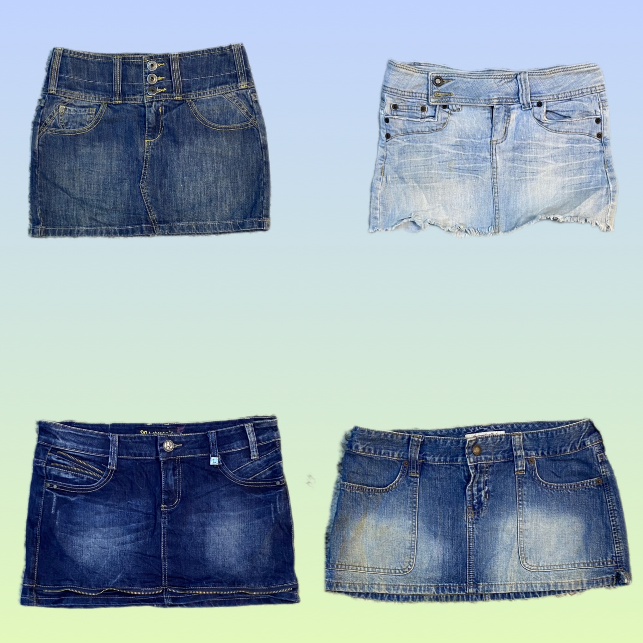 Saias Mini de Denim Y2K (TS-1404)