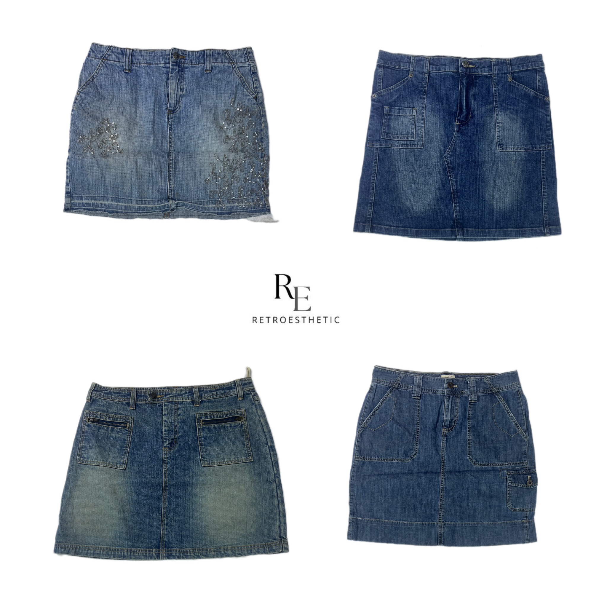 Y2K Britney Era Denim Mini Röcke RE-2404