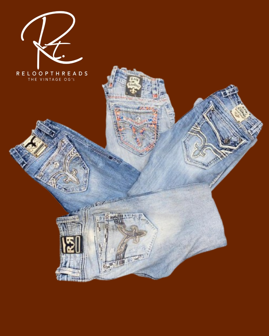 RT 1245 ロックリバイバル メンズ ミックスジーンズ