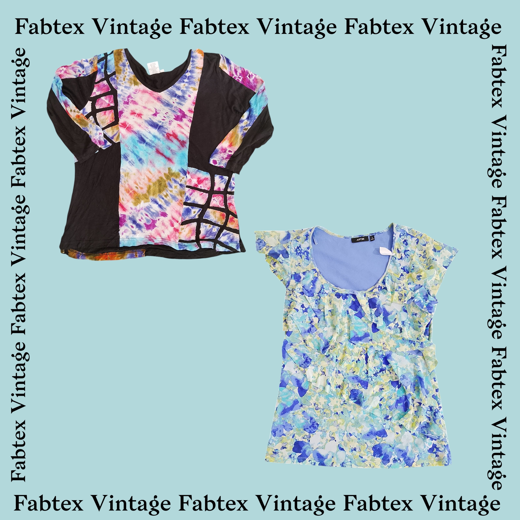 (FV-367) Y2Kレトロプリントサマー tops バンドル | Funky Vintage & Vacation Vibes” ✨