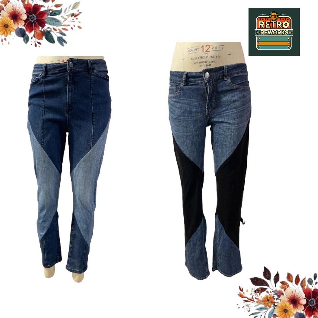 SS25 Upcycled Contrast Panel Denim Jeans