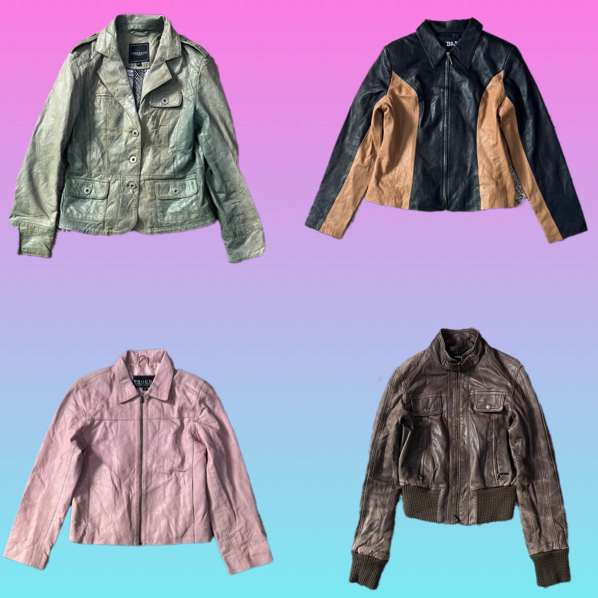 Y2K 90’s vibe leather jacket (TH-053)