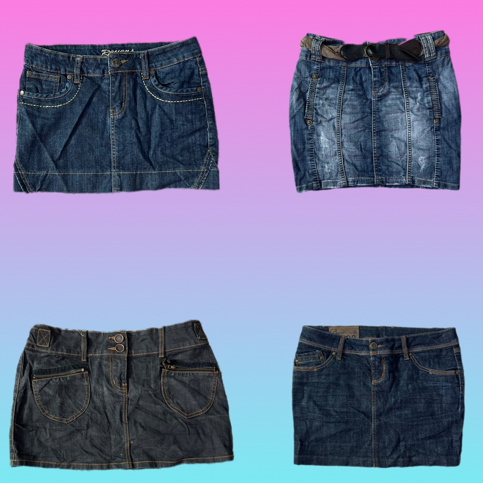 Y2K IT Girl デニムミニスカート (TH-058)