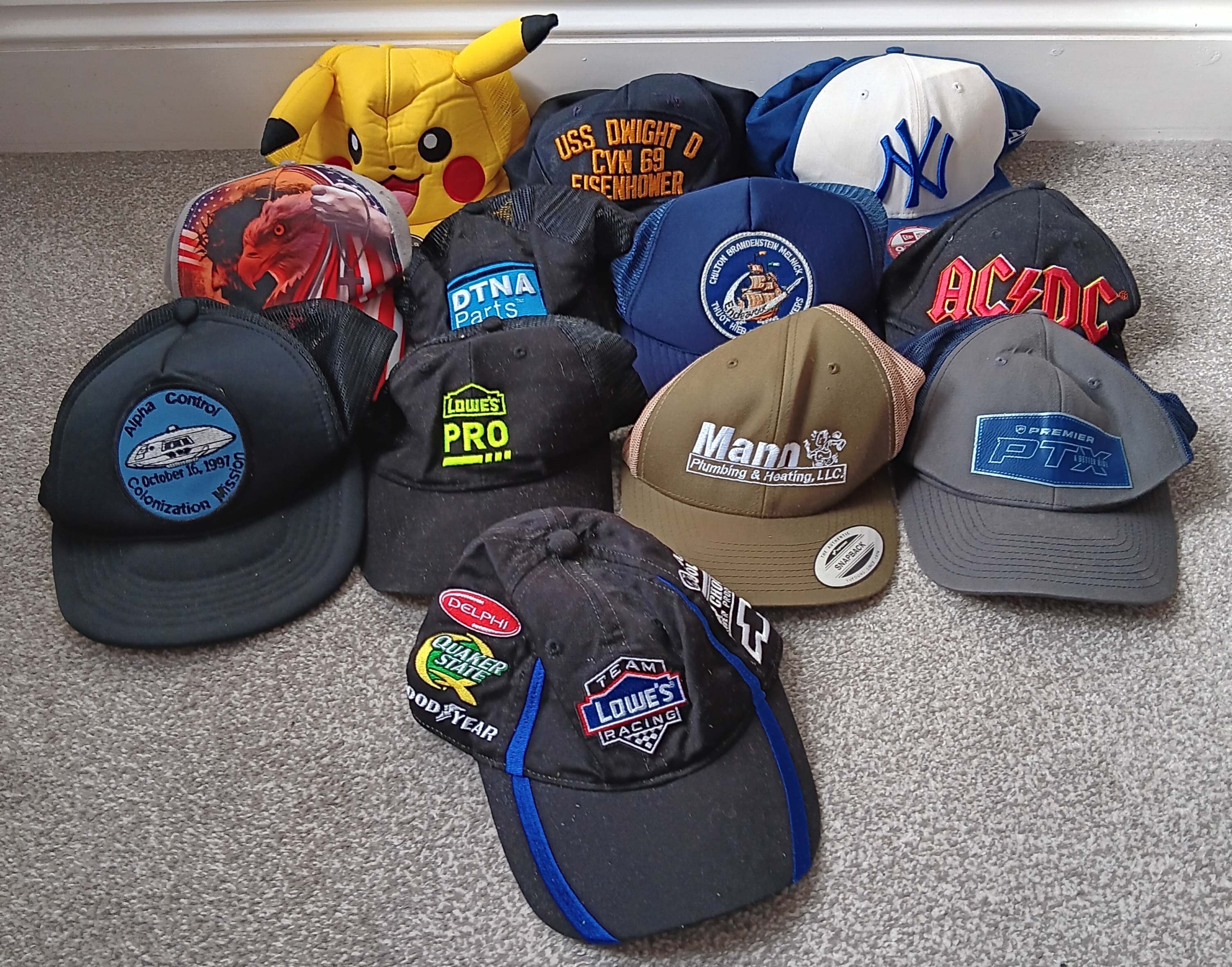 USA baseball caps and trucker hats.