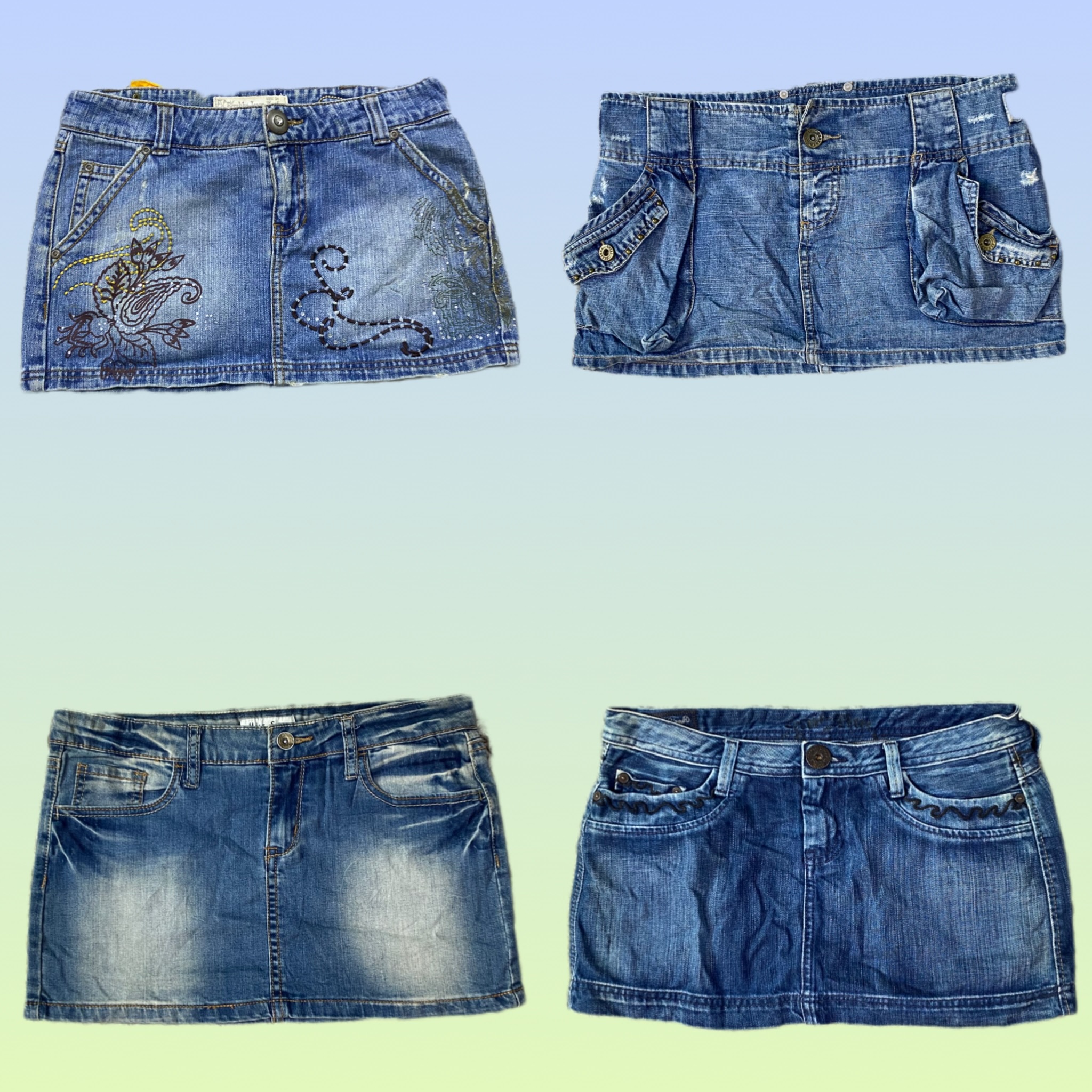 Gonne mini in denim uniche Y2K (TS-409)