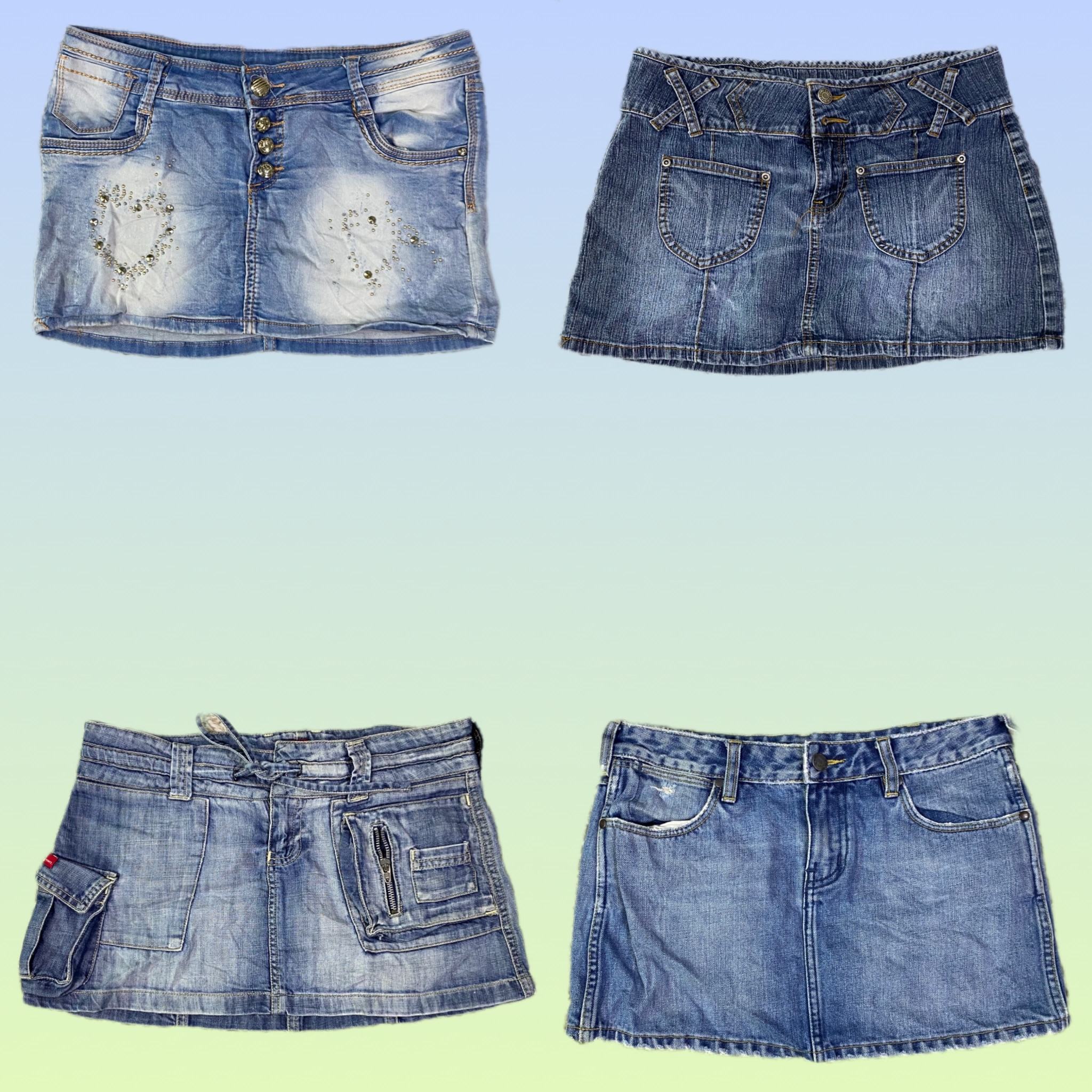 Gonne Minigoni in Denim Y2K Paris Hilton (TS -1419)