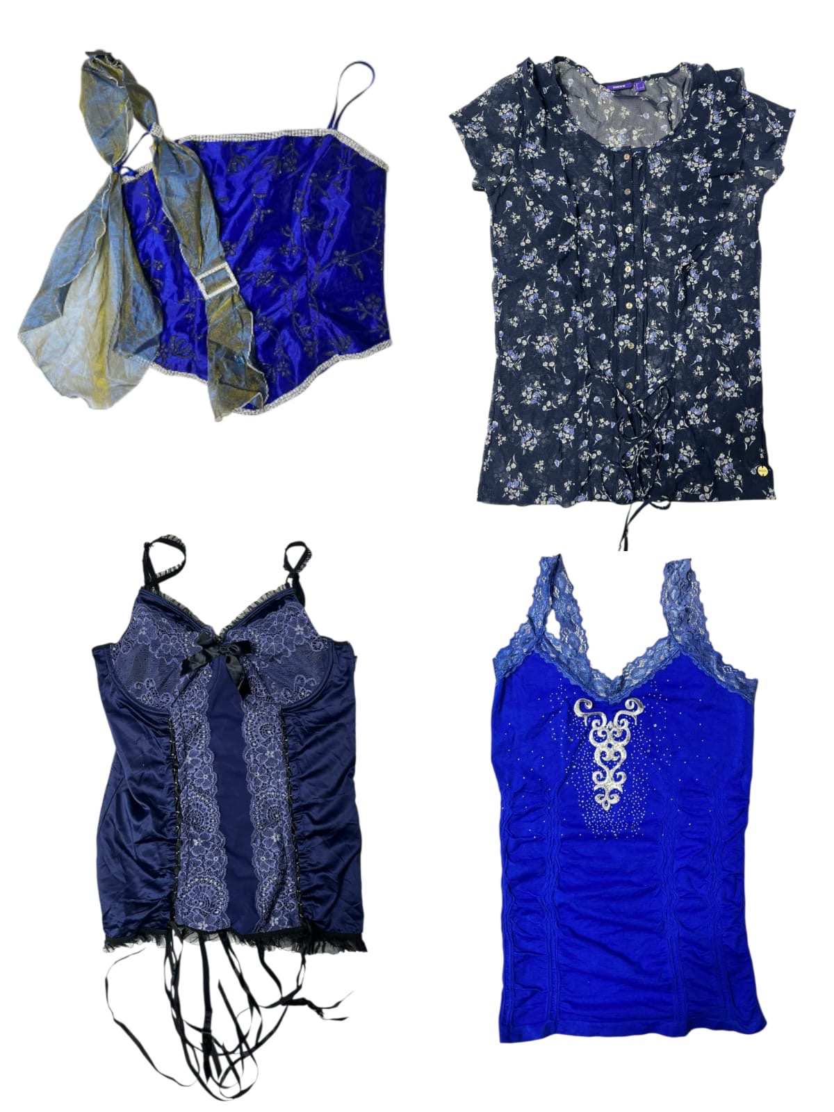 Popping Blue! Y2k Mix Tops: TT-051