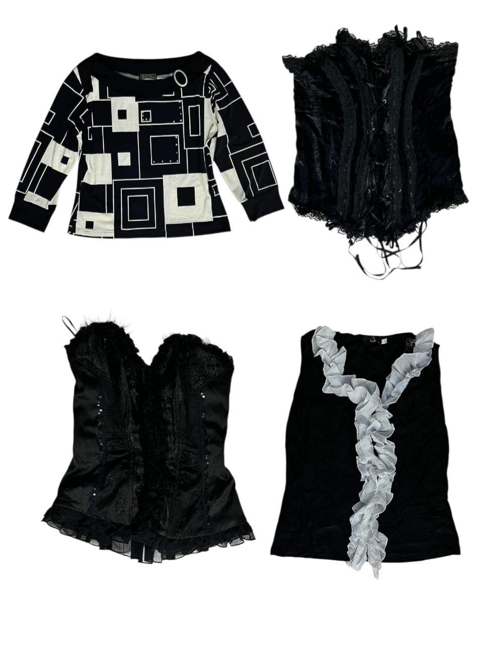 黒で素敵！Y2k トップス: TT-054
