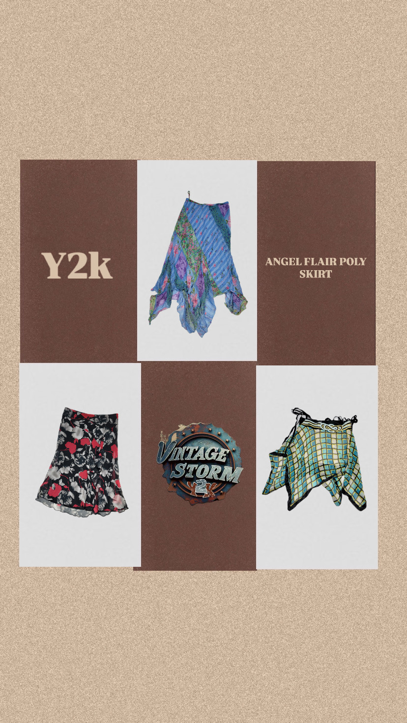 Y2k Angel Flair ポリスカート