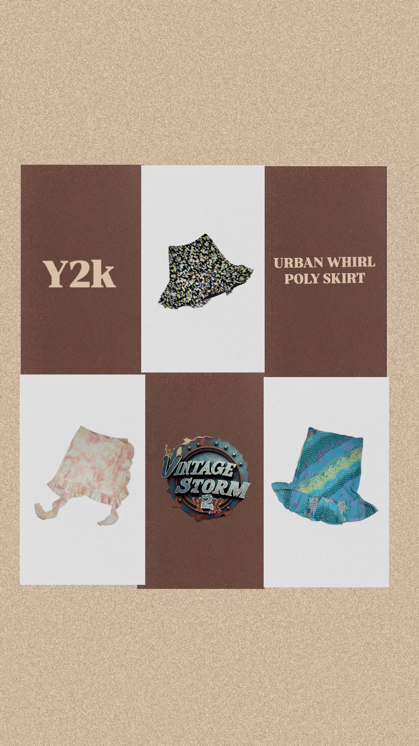 Y2k Urban Whirl ポリスカート